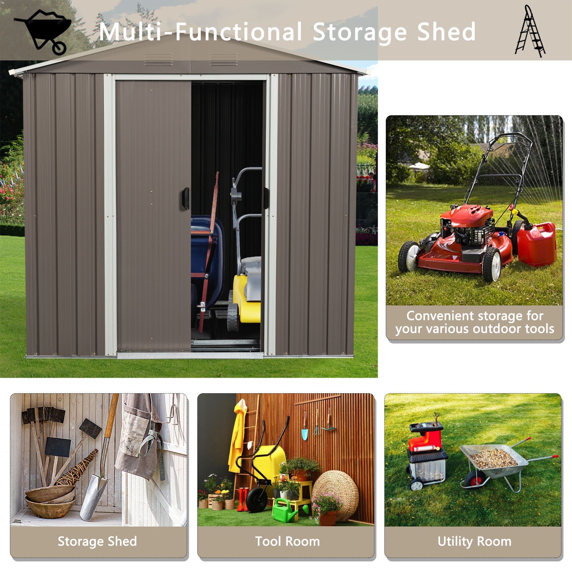 LOVMOR SF-M-W54057418 Metal-Storage-Buildings-Sheds - View #3