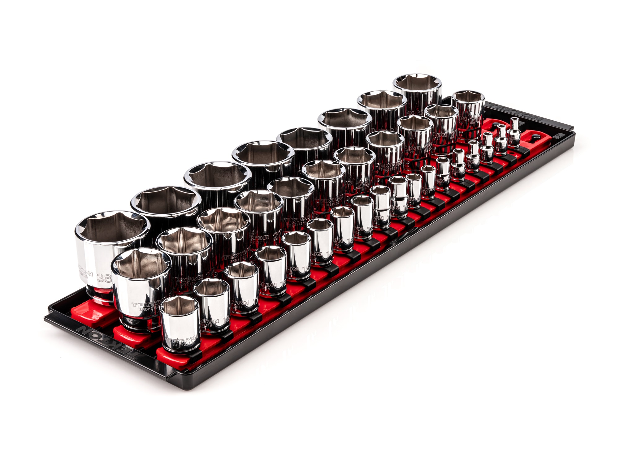 TEKTON 1/4-in to 1/2-in Drive Metric Shallow Socket Set 37 -Pieces #SHD99206