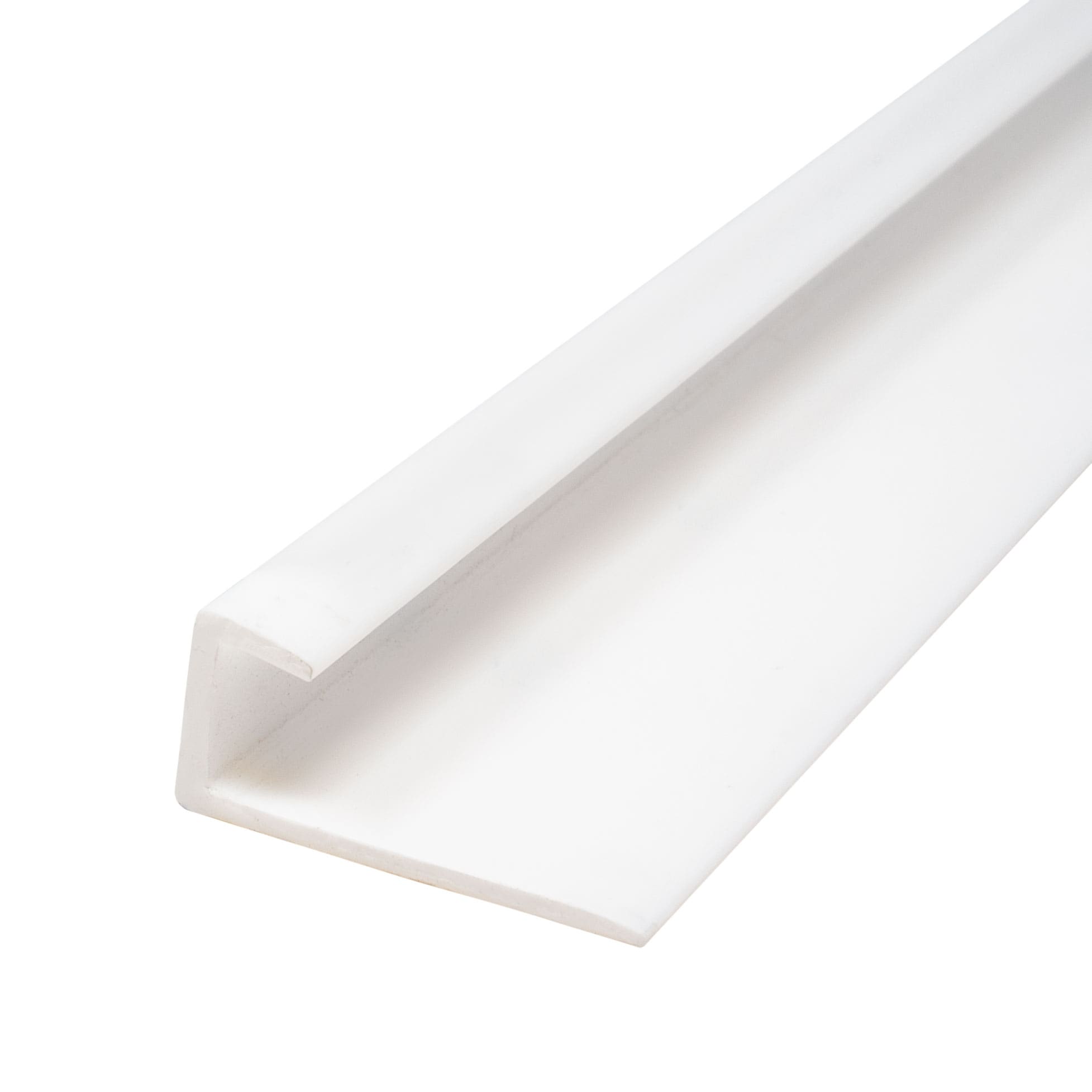 Outwater 3P1.27.01114 J Channel Fits Material 3/8-in Thick White Styrene Cap Moulding 46-in Length (Pack of 2)