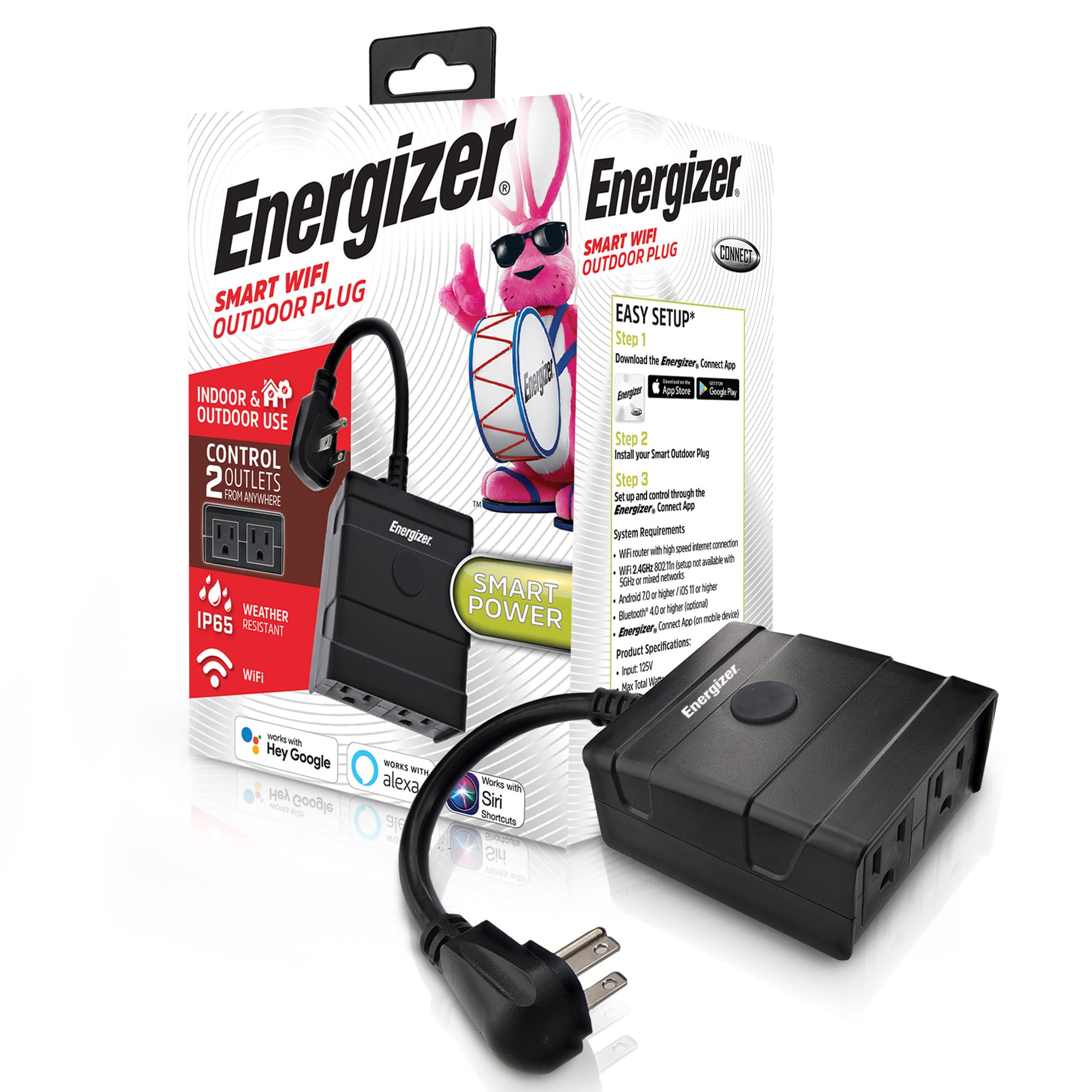 Feit Electric Smart Outdoor Plug, WiFi Waterproof Plug, 2 Grounded