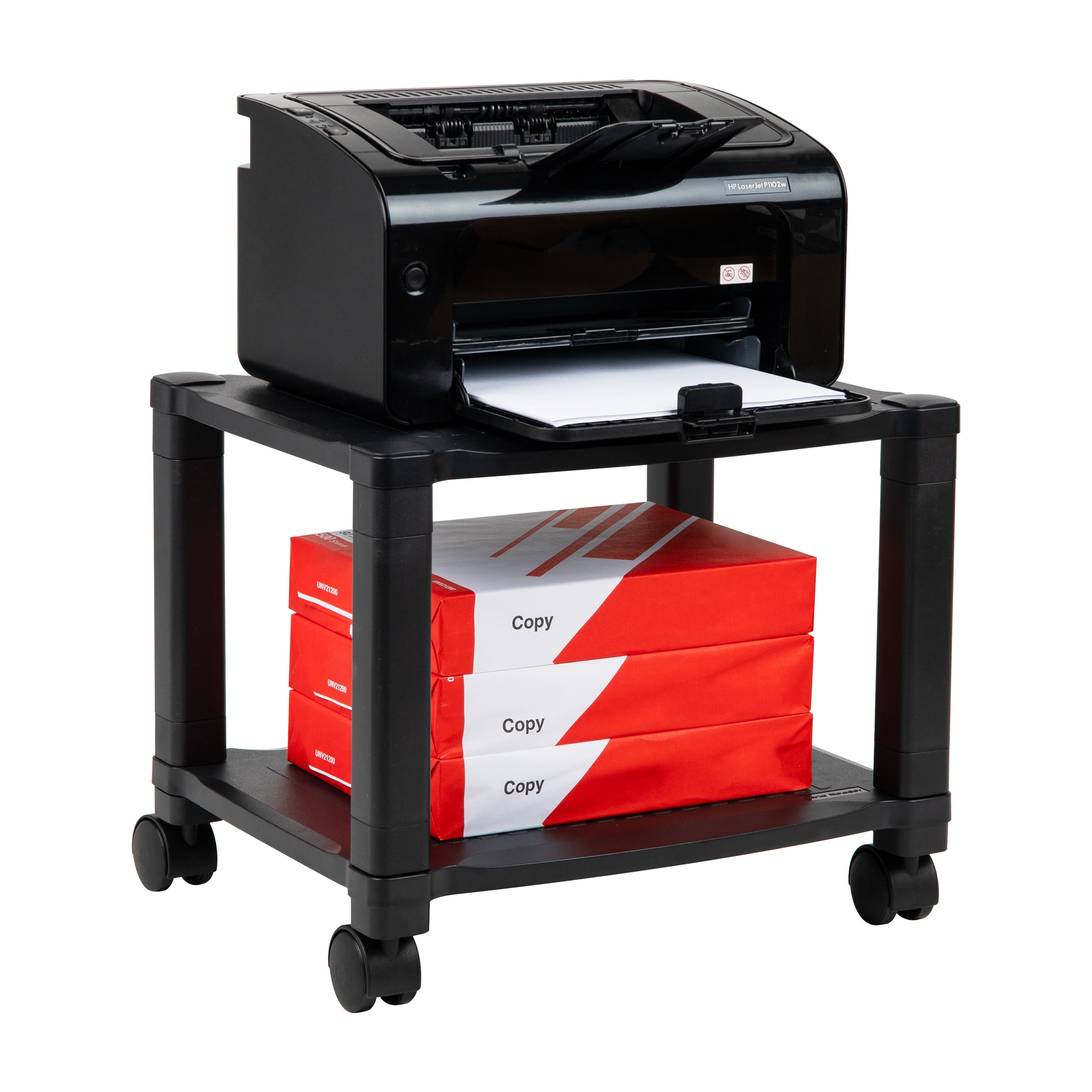 Wheeled Office/Home Printer Stand & Cabinet w/ 2 Variable Shelves Black, 1  Unit - Kroger