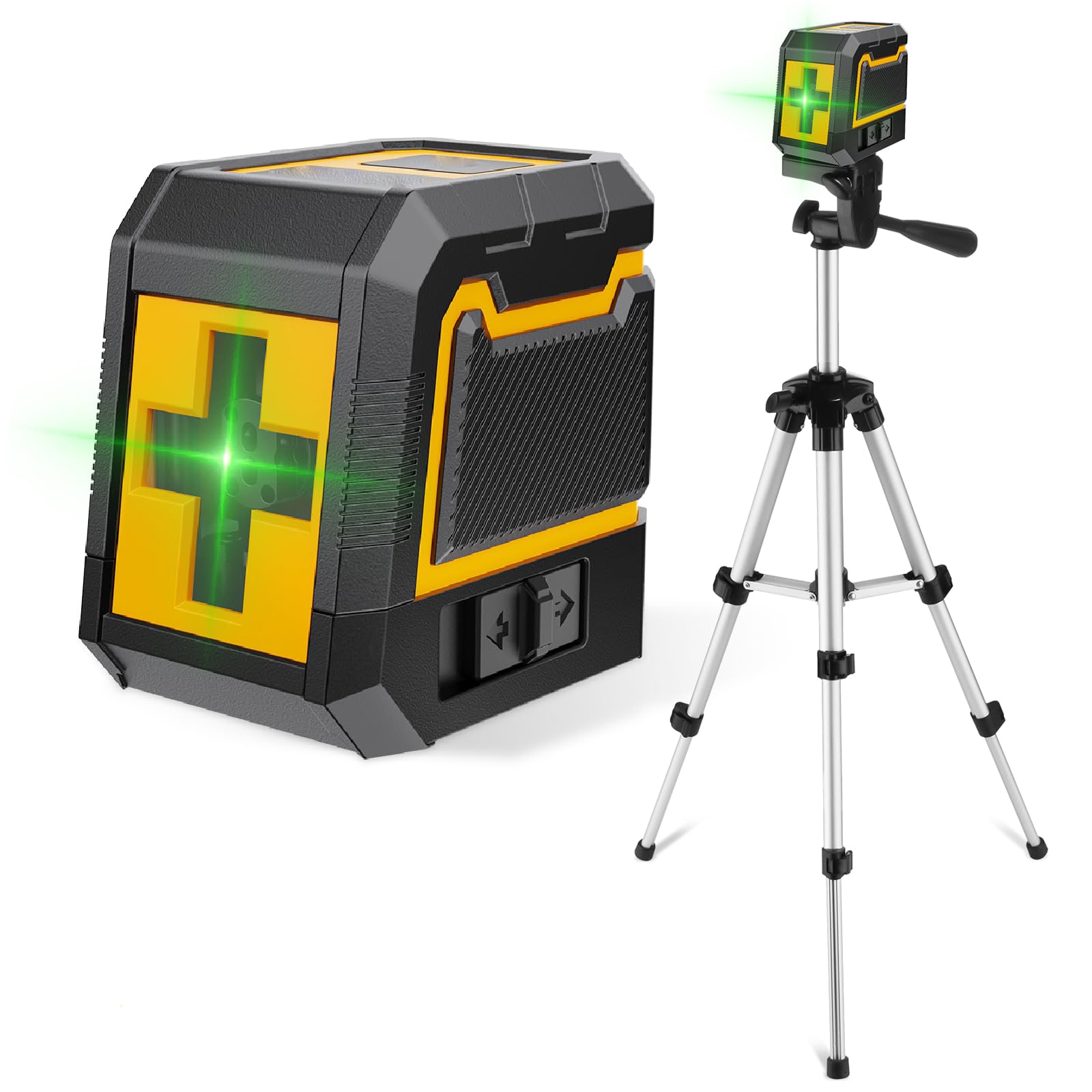 KHKFY  Laser Level with Tripod Green Cross Line Laser with Tripod Self Leveling Lazer Leveler Tool for Picture Hanging Construction Floor Tile