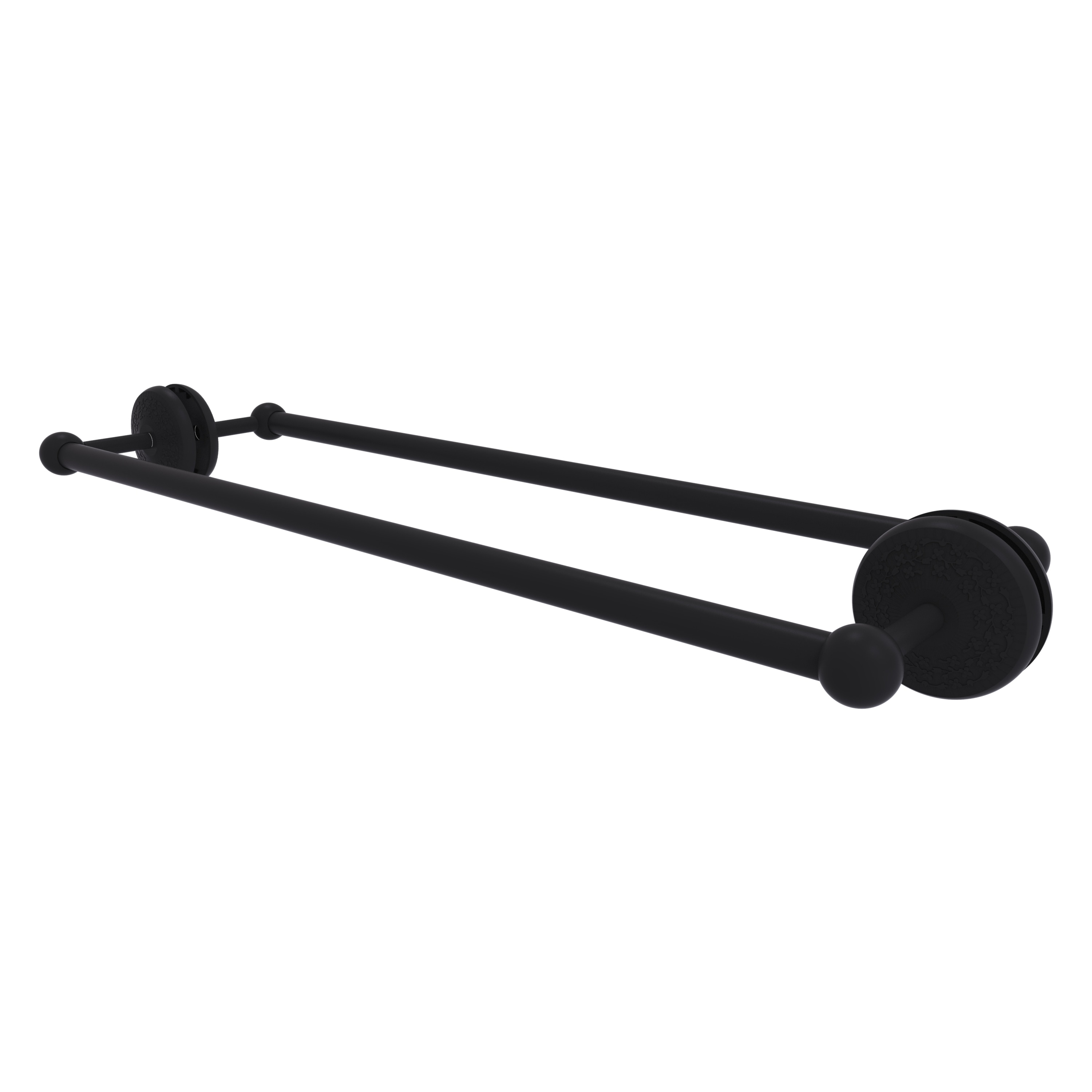 Allied Brass MC-41-BB-24-BKM Monte Carlo 24-in double Matte Black Wall mount Double Towel Bar
