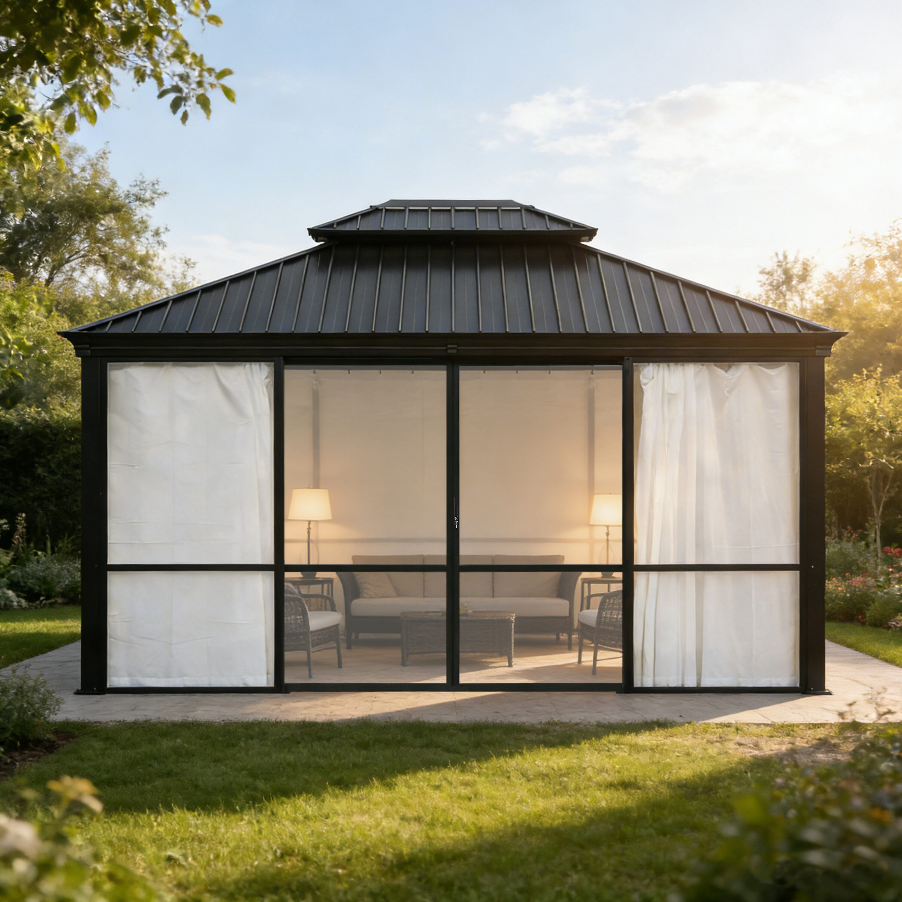VEIKOUS PG0201-37-2 Wood-Resin-Gazebos - View #10