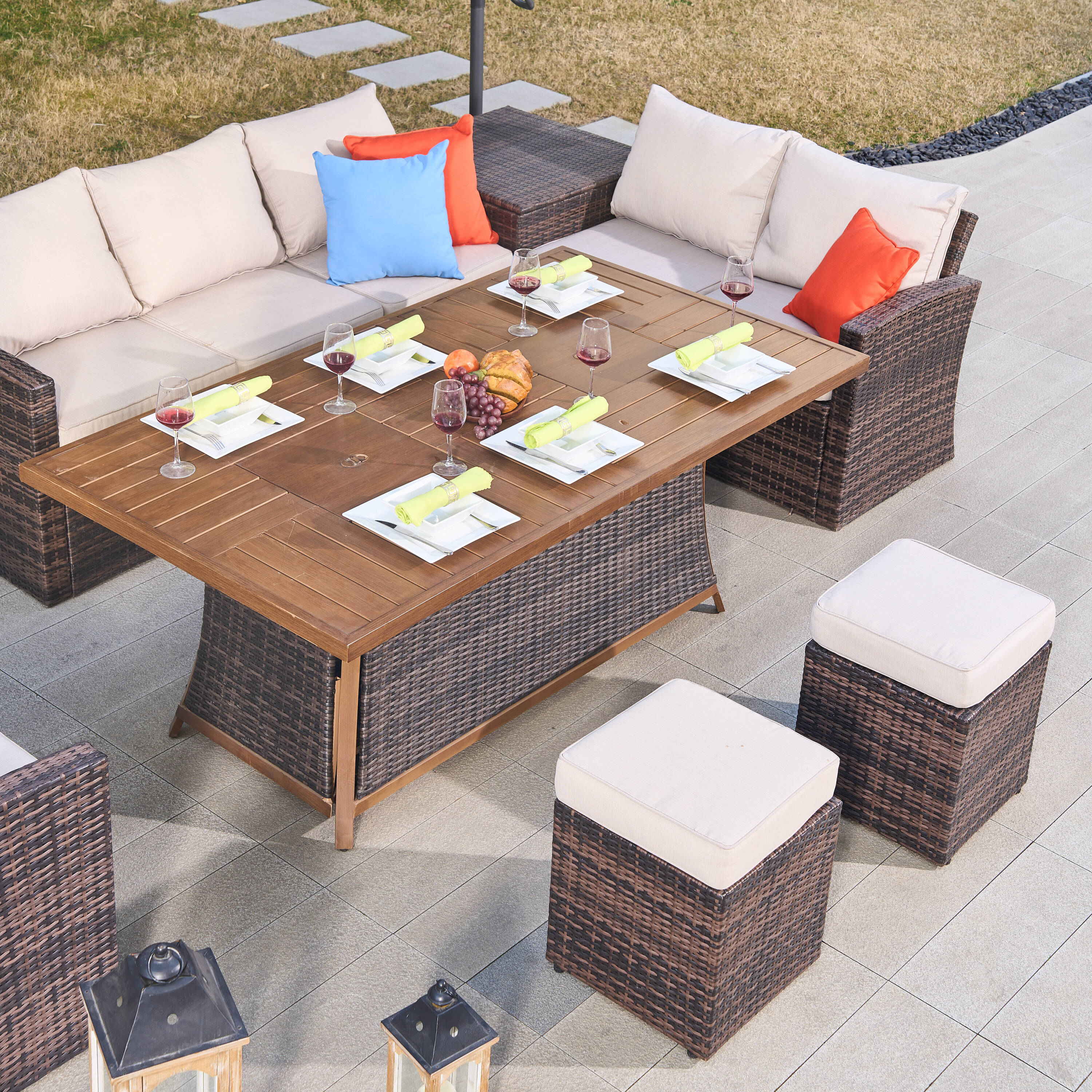 Direct Wicker DWG-2403BFI-BR Patio-Conversation-Sets - View #4
