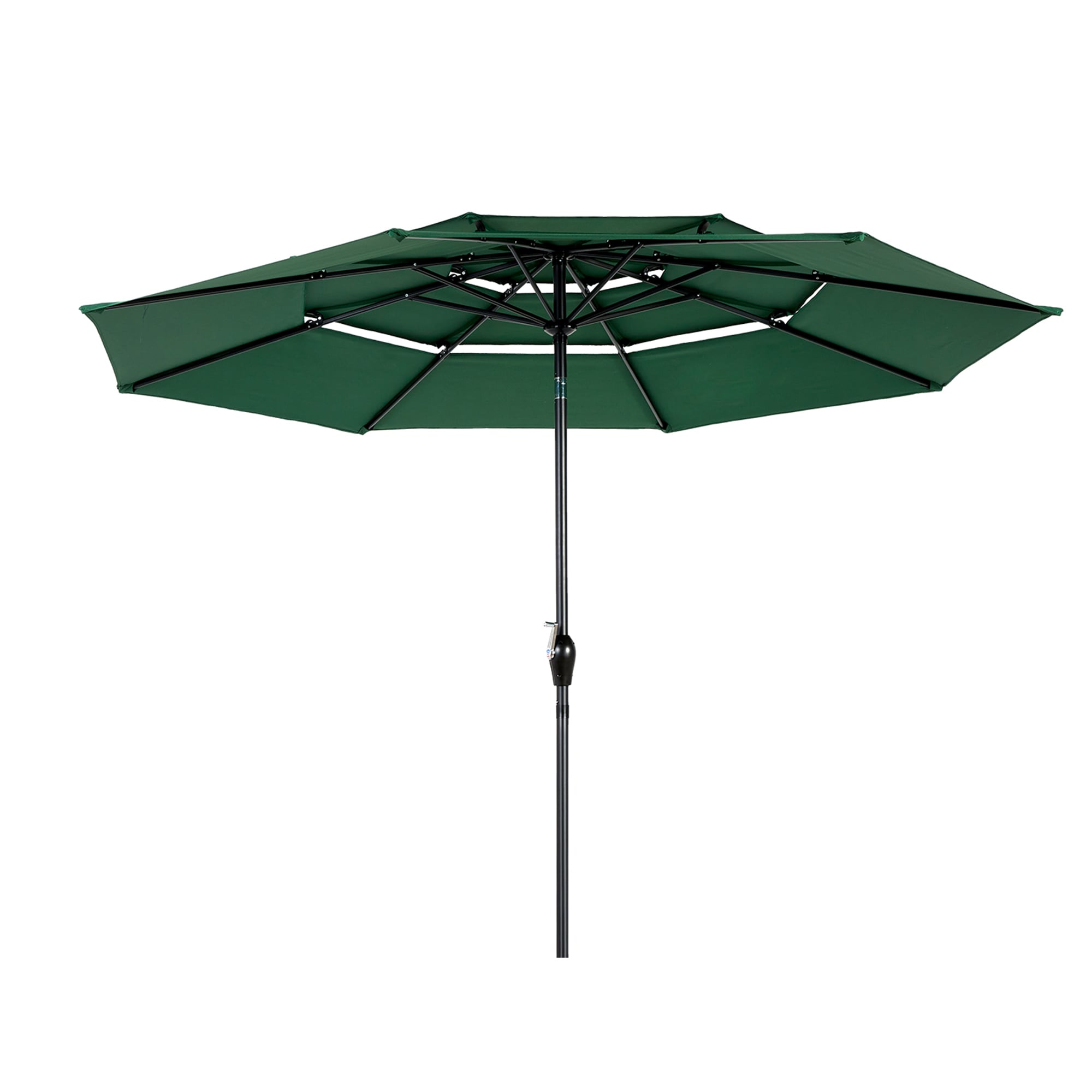 SINOFURN SYA810016GN 10-ft Aluminum Green Auto-tilt Garden Patio Umbrella
