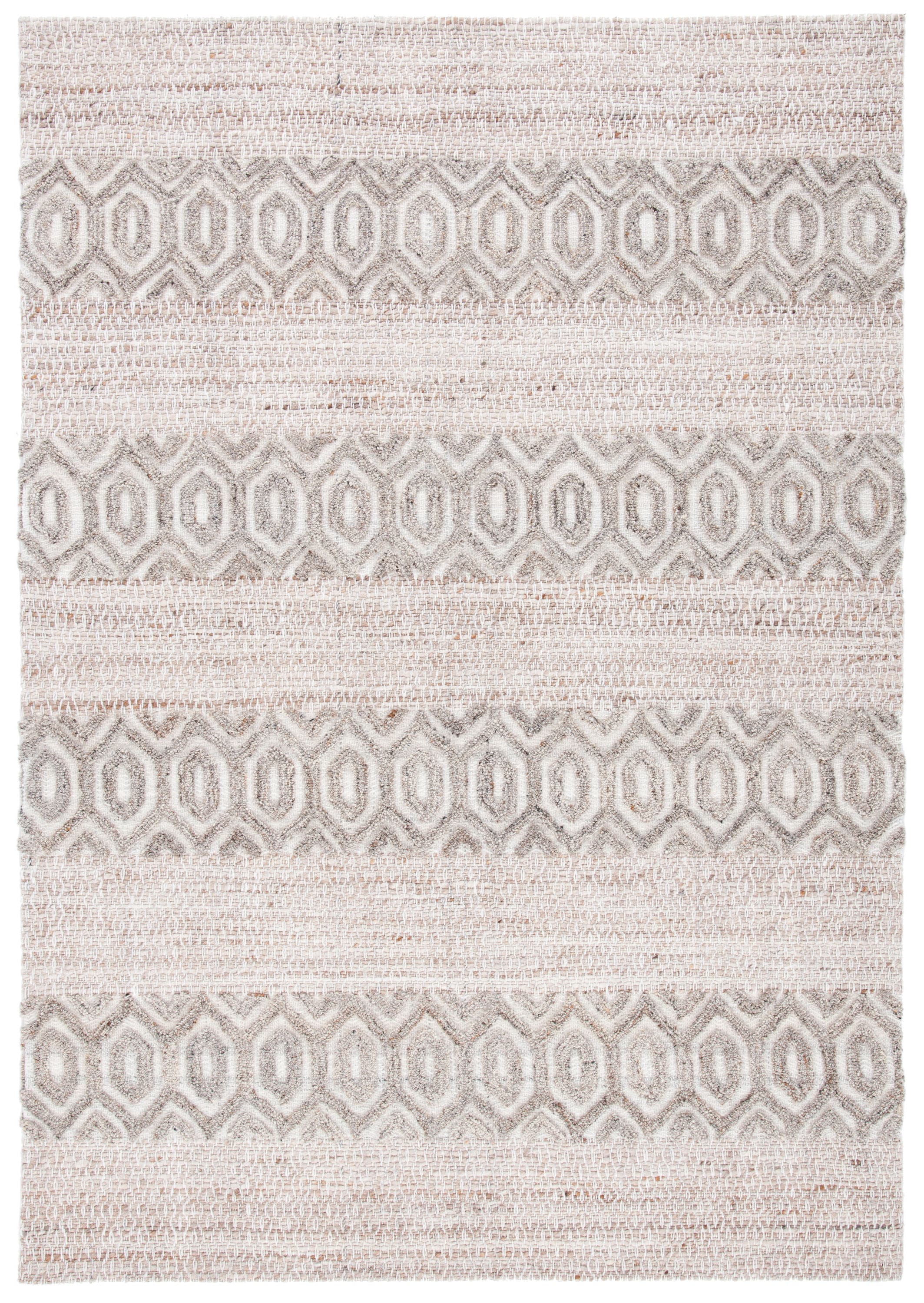 Safavieh NAT610B-5 Natura Soretta 5 x 8 (ft) Loomed Wool Beige/Ivory Rectangular Indoor Geometric Farmhouse/Cottage Area rug