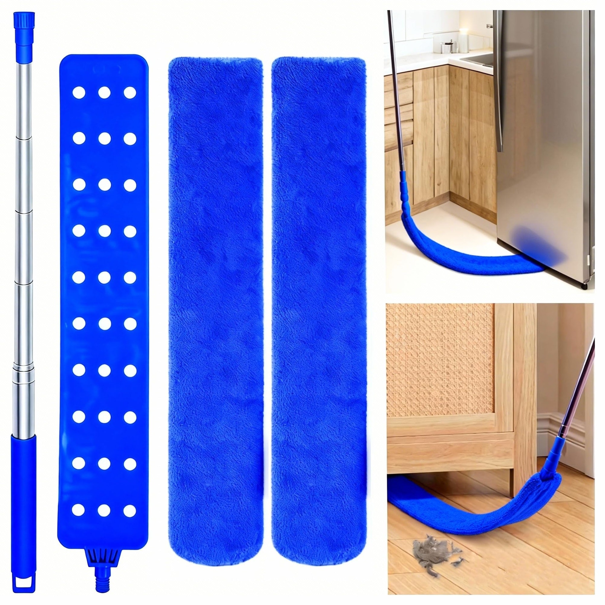KIWDZFU Retractable Gap Dust Cleaner with Adjustable Extension Pole for ...