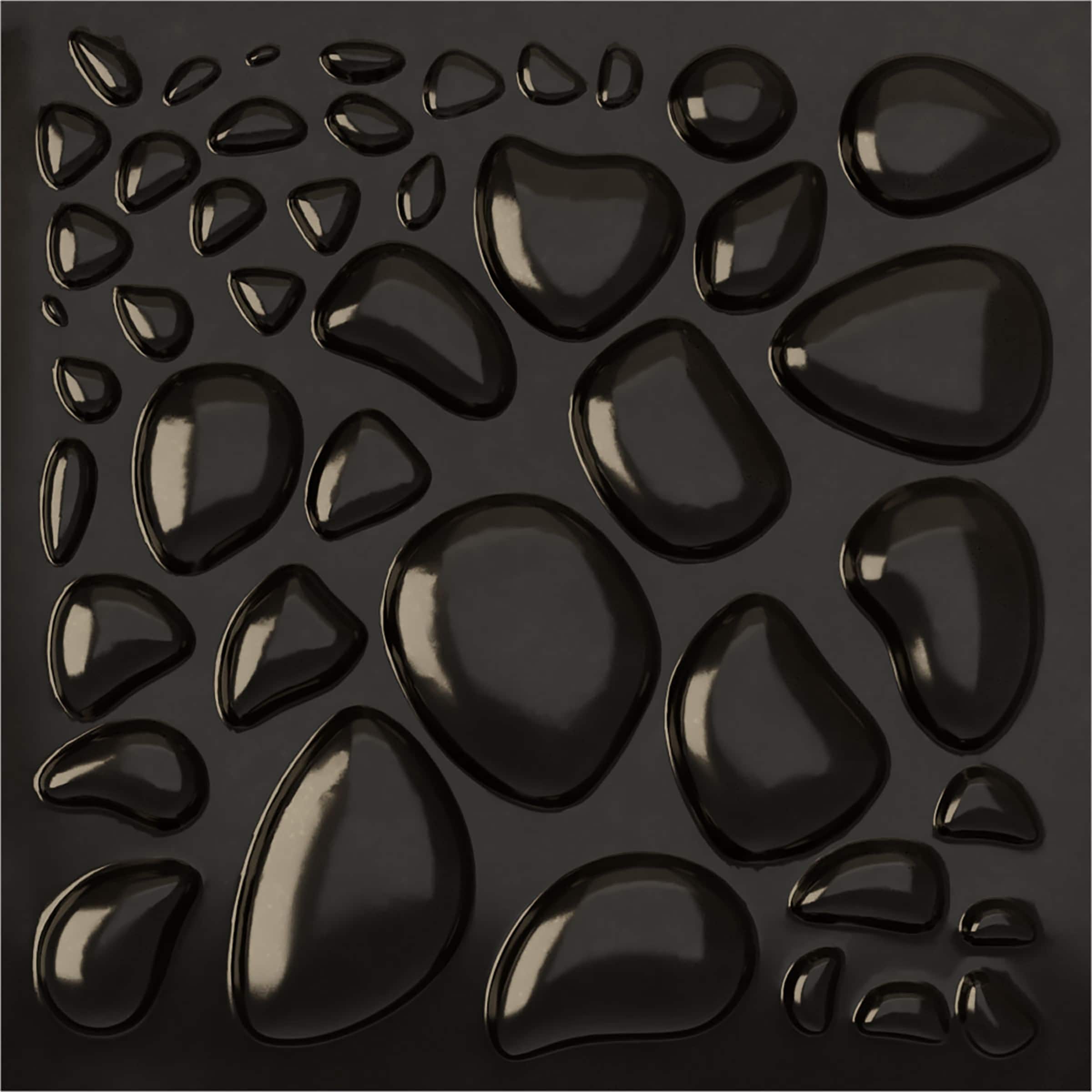 Ekena Millwork WP20X20SLECA 19-5/8-in x 19-5/8-in Embossed Paintable/Stainable Black PVC Wall Panel (