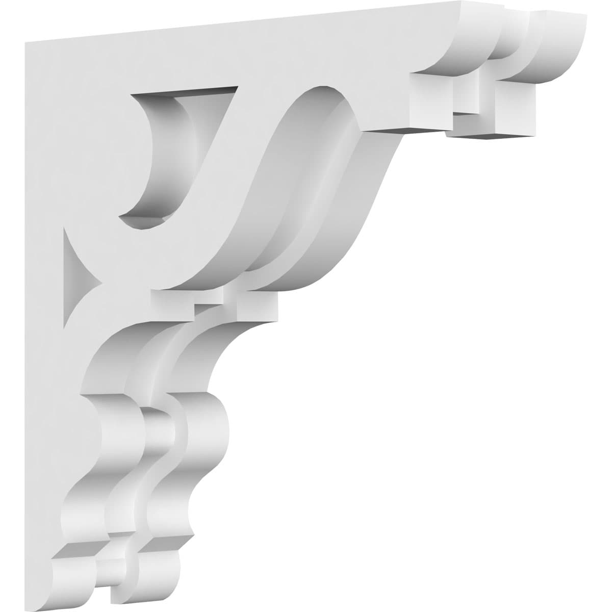 Ekena Millwork CORP01X06X06RB 1.875-in x 6-in x 6-in Robin Unfinished White PVC Paintable Corbel