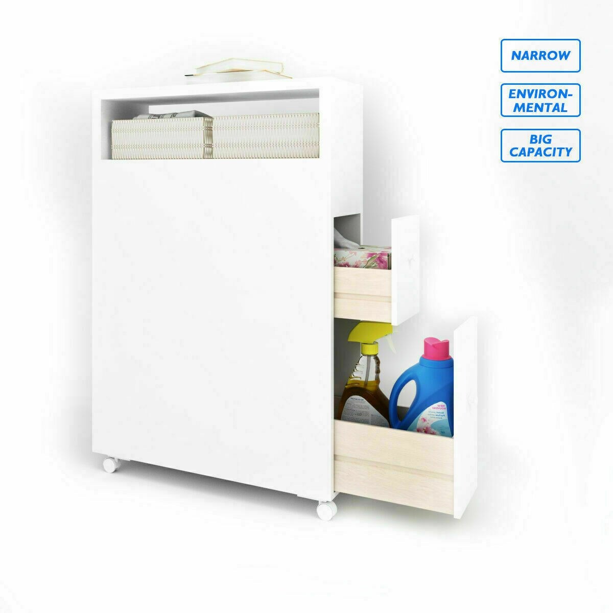 CASAINC WF-HW66225WH-LA Pull-Out-Cabinet-Baskets - View #5