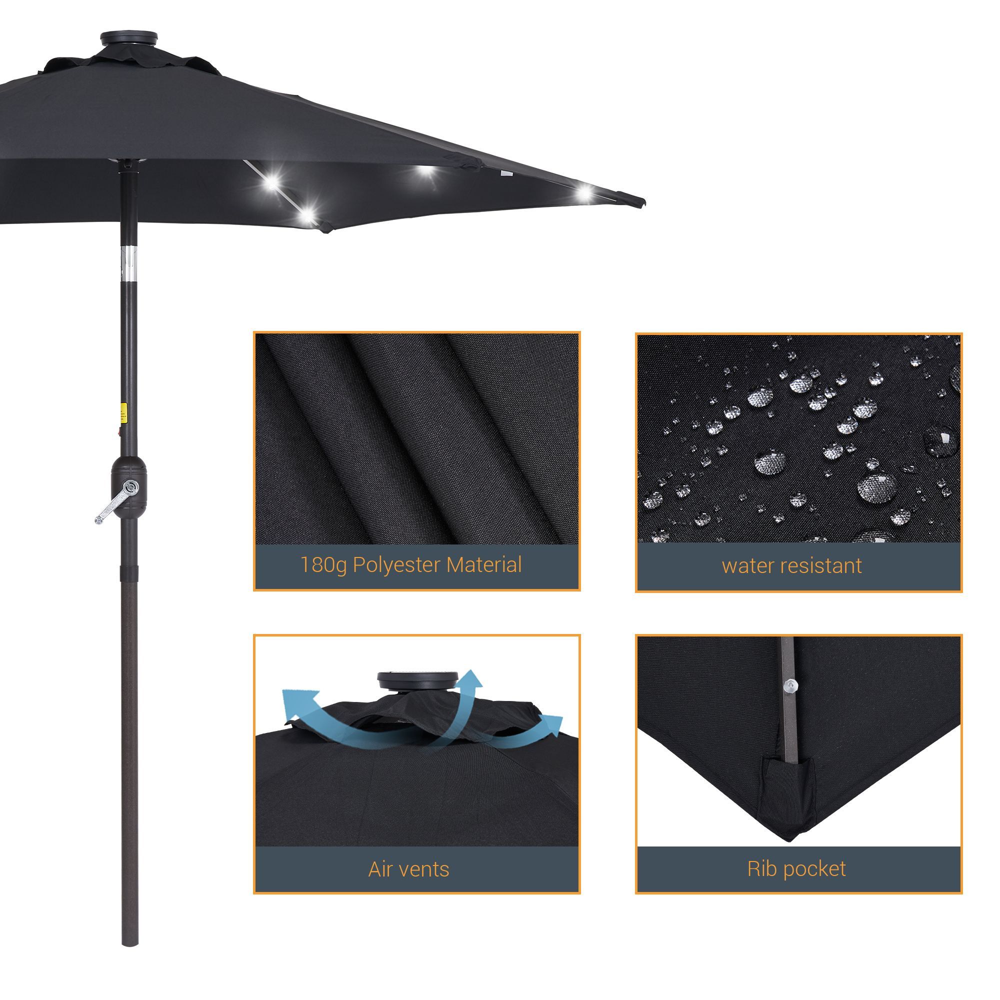 Sonkuki SD-LED90BK Umbrellas-2 - View #4