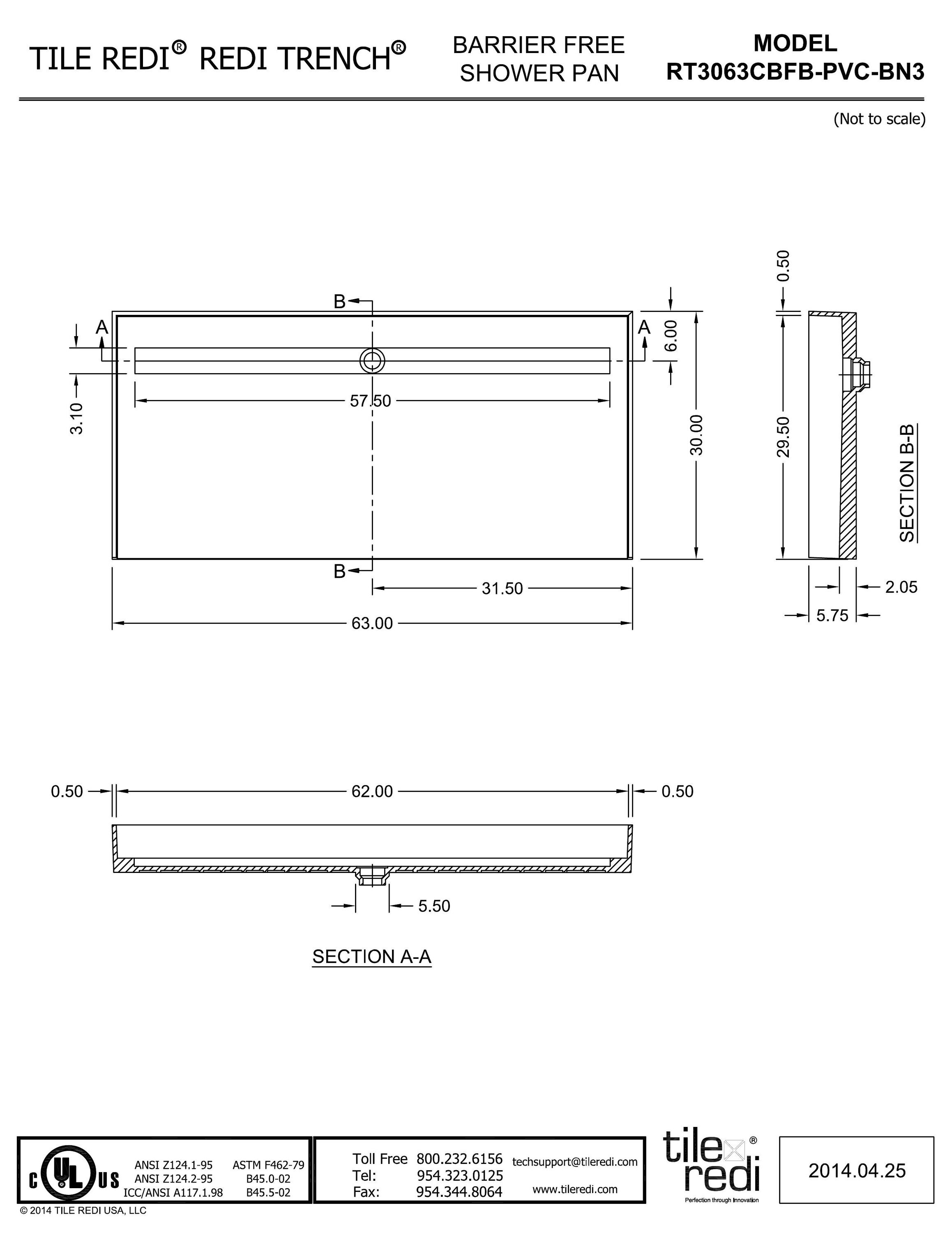 Tile Redi RT3063CBFB-PVC-BN3 Shower-Floors - View #10