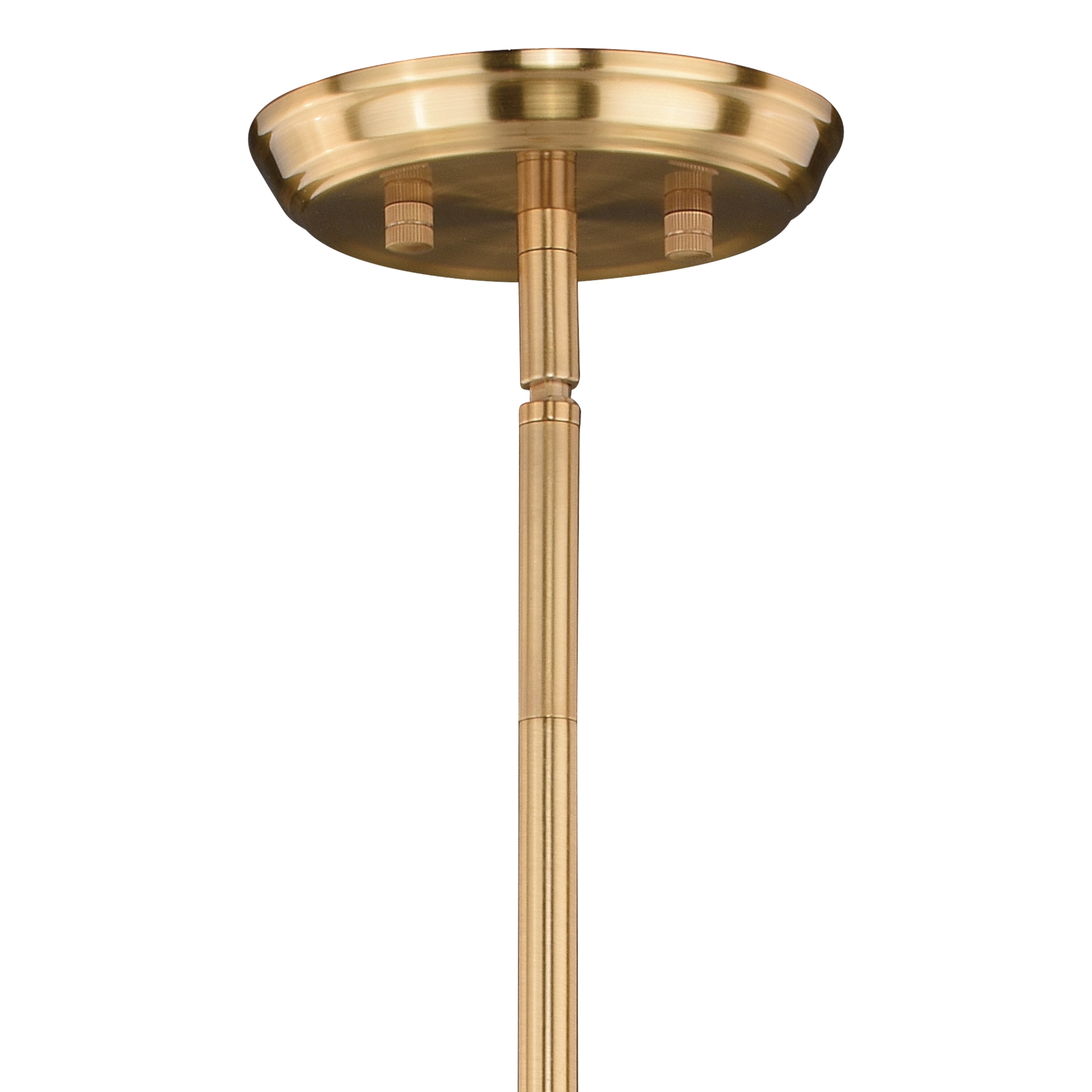 Mid-Century Modern Kedzie 24" Natural Brass 6-Light Chandelier