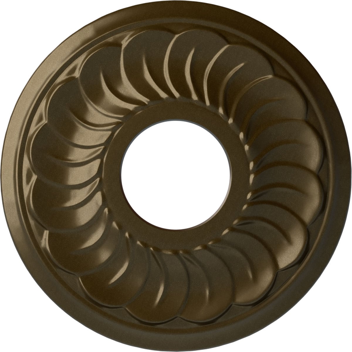 Ekena Millwork CM11BLBRS Blackthorn 11.75-in W x 11.75-in L Painted Brass Polyurethane Whole Ceiling Medallion