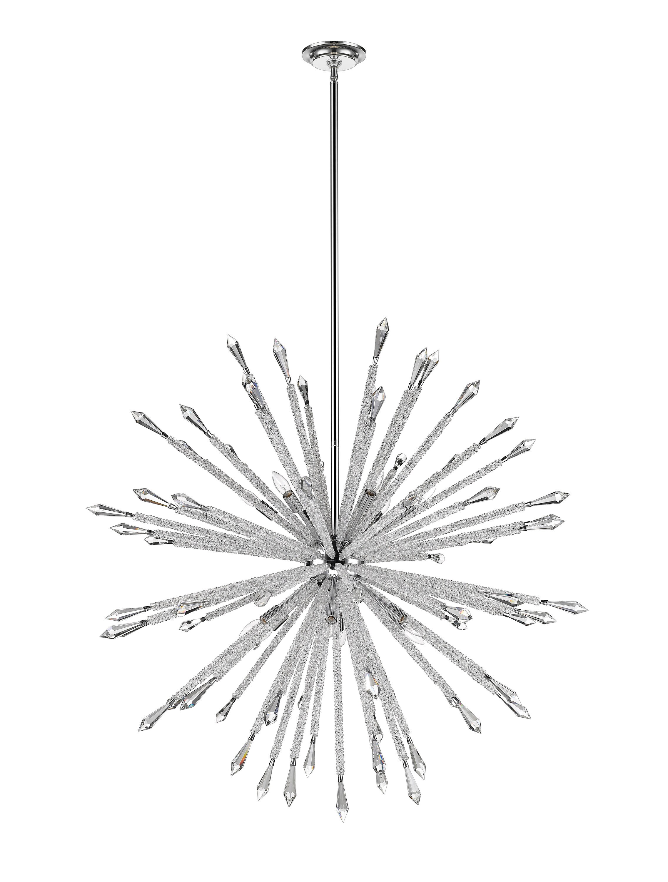 Chrome Crystal 12-Light Spherical Chandelier
