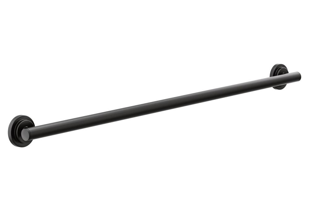 Moen Iso 42-in Matte Black Wall Mount ADA Compliant Grab Bar (300-lb ...