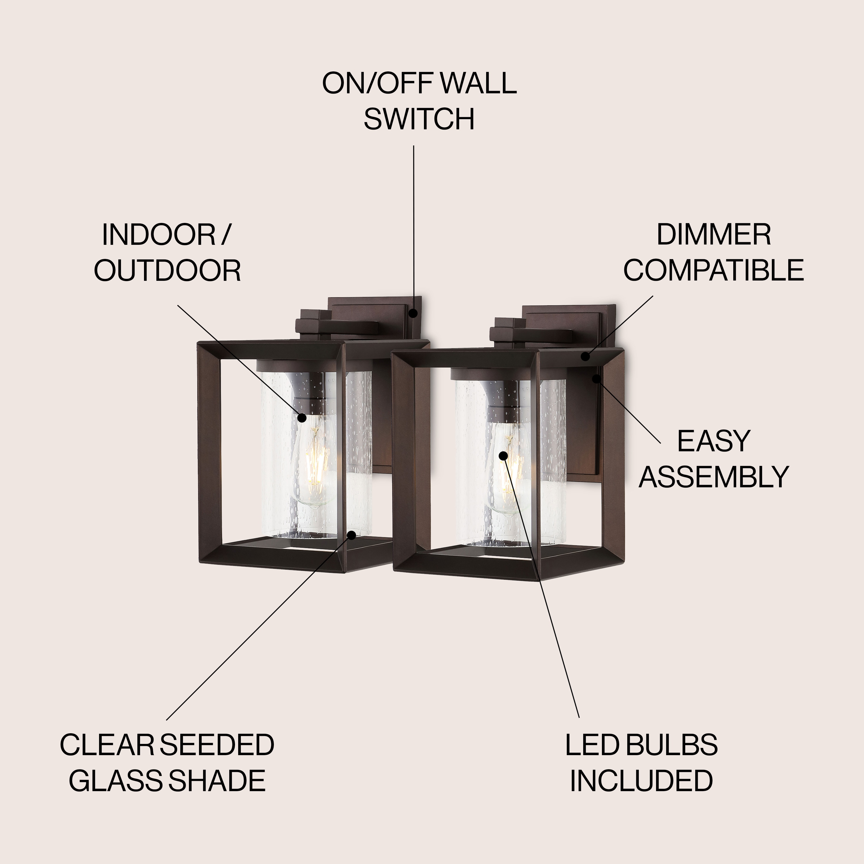 JONATHAN  Y JYL7607A-SET2 Outdoor-Wall-Lighting - View #3