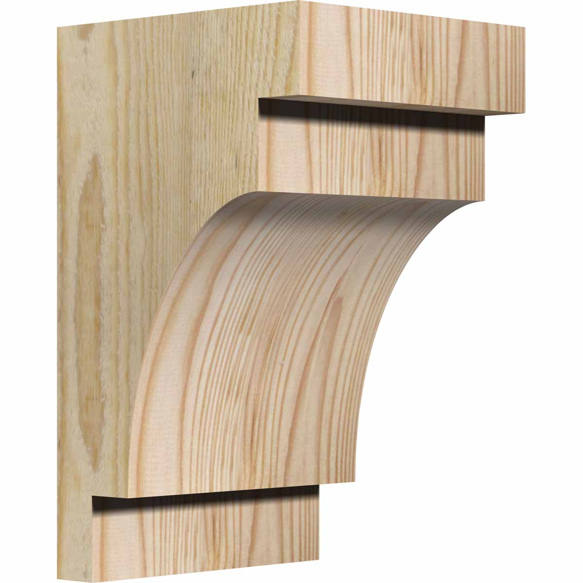 Ekena Millwork COR06X06X10MED00RDF 6-in x 6-in x 10-in Mediterranean Unfinished Douglas fir Wood Paintable/Stainable Corbel