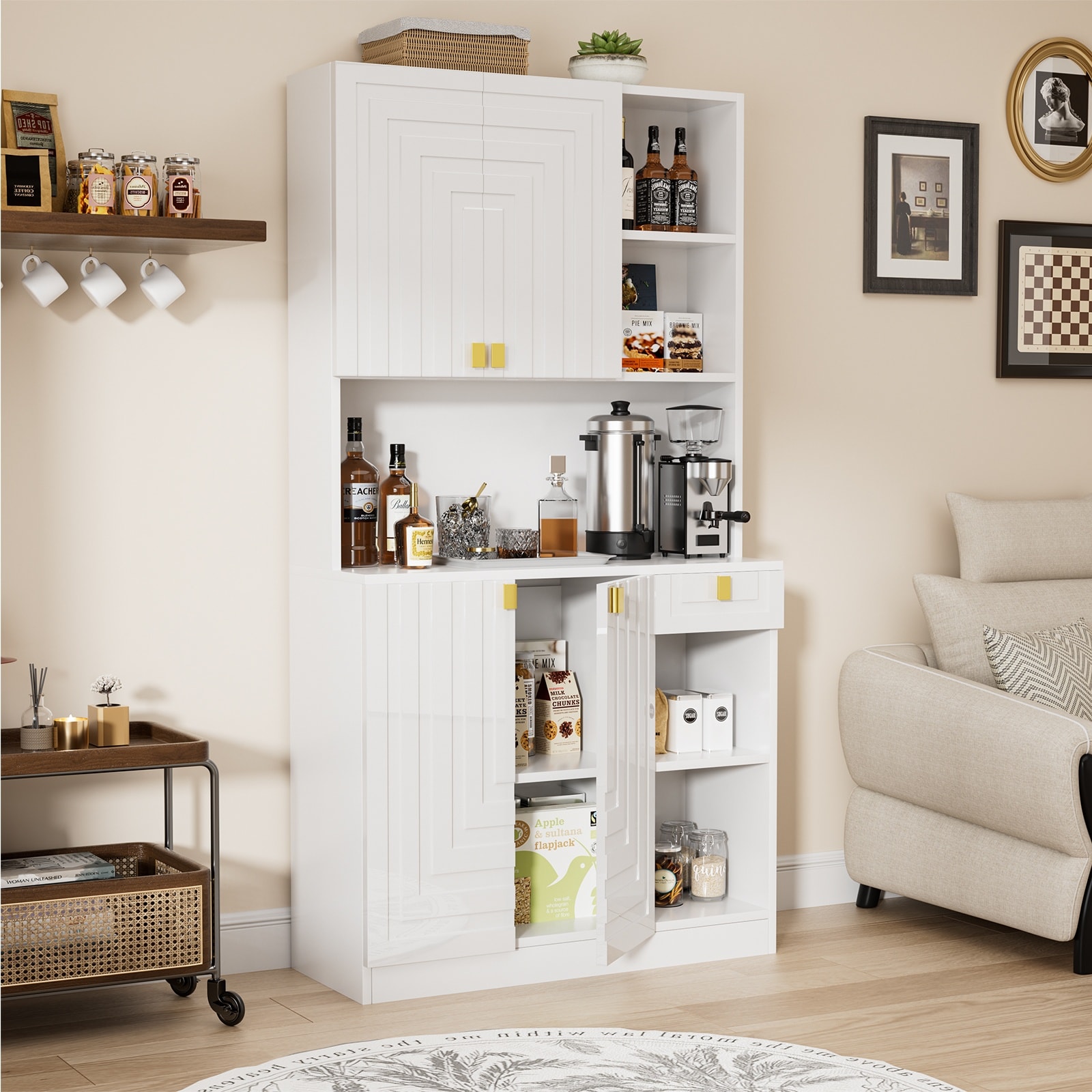 Pocassy GREATANTS-SNBS029WT Dining-Kitchen-Storarge - View #3