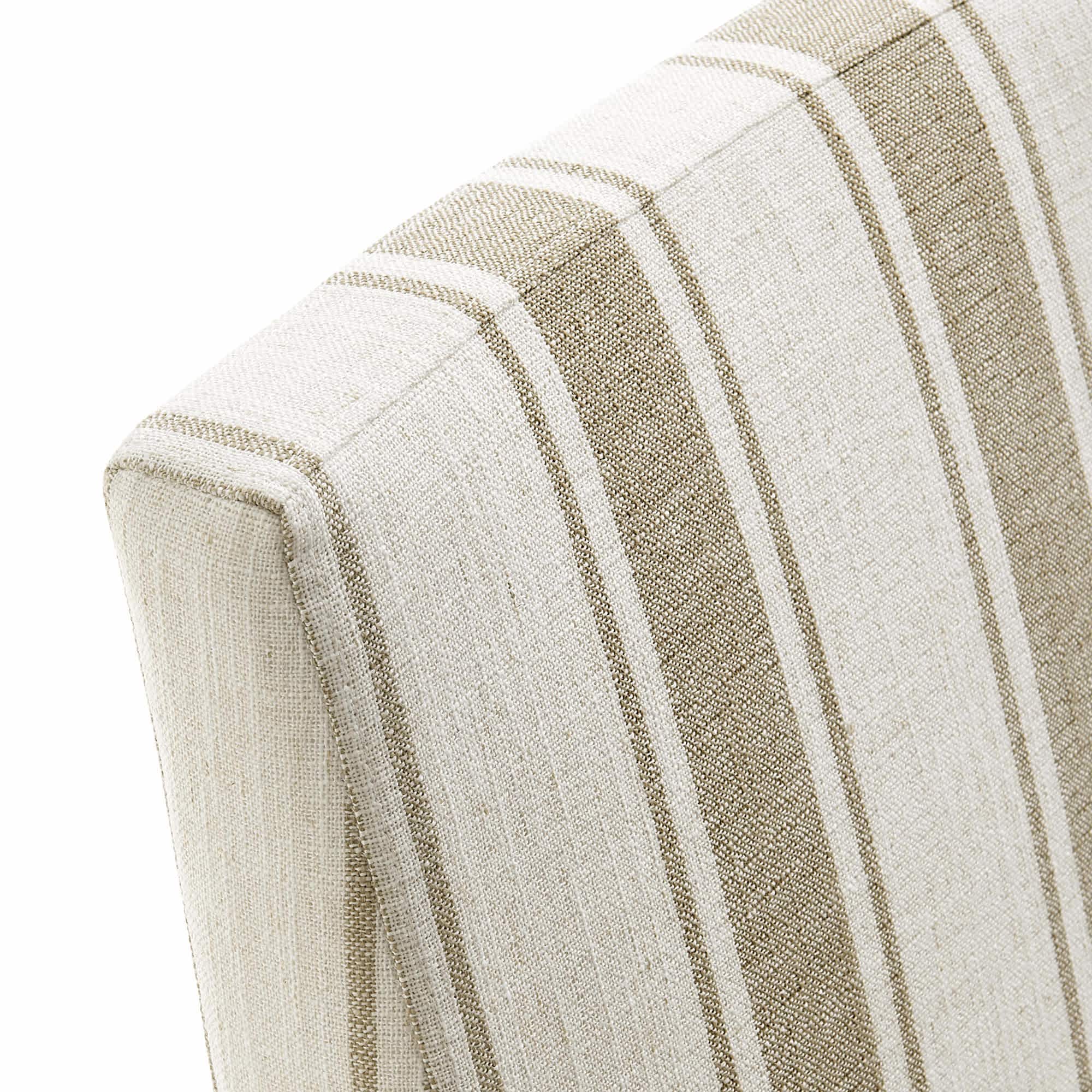 Modway Tessera Striped Slipcovered Dining Side Chair in Tan Stripe in — free download