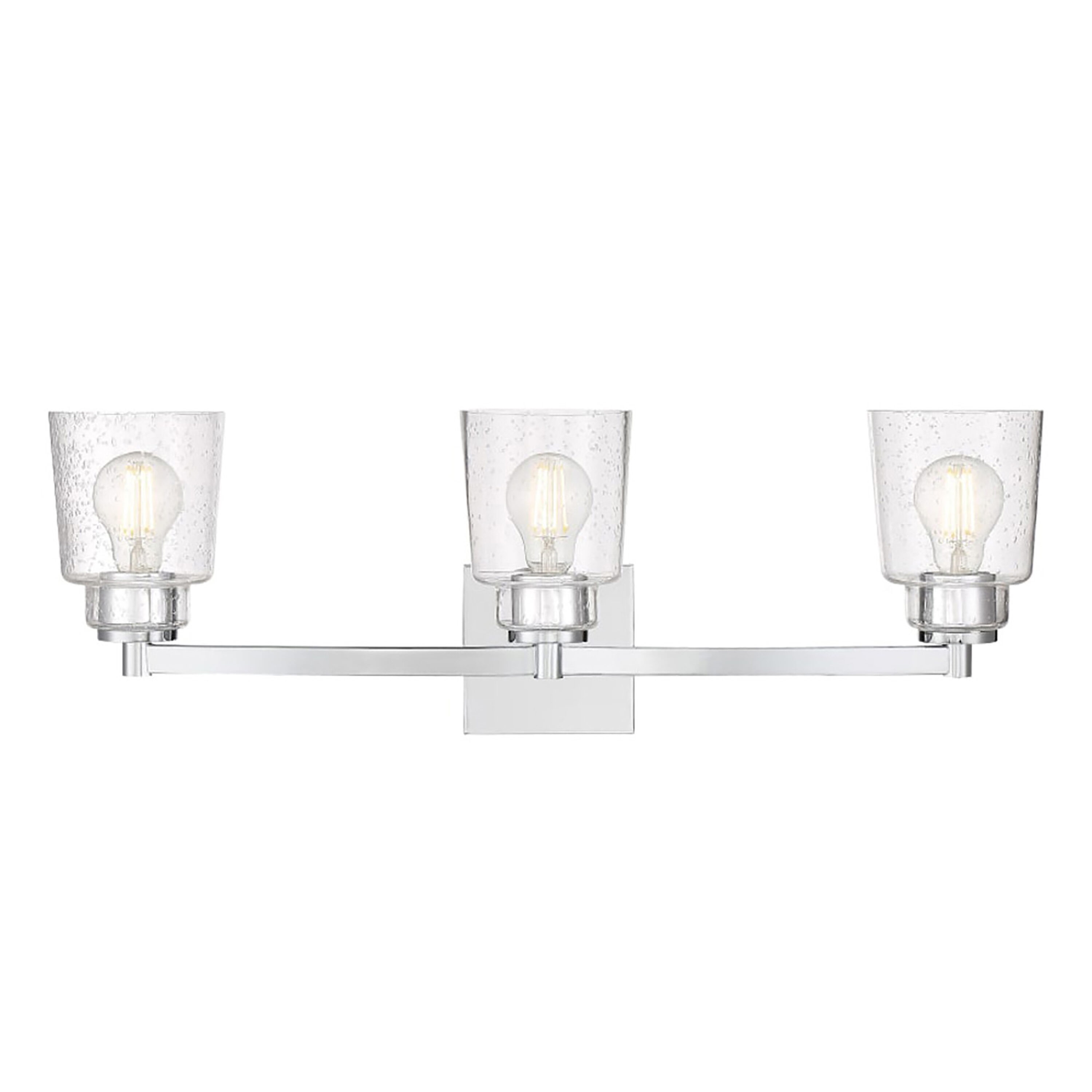 Signature Hardware 453497 Laurelgrove 26.625-in 3-Light Polished Chrome Contemporary/Modern Vanity Light