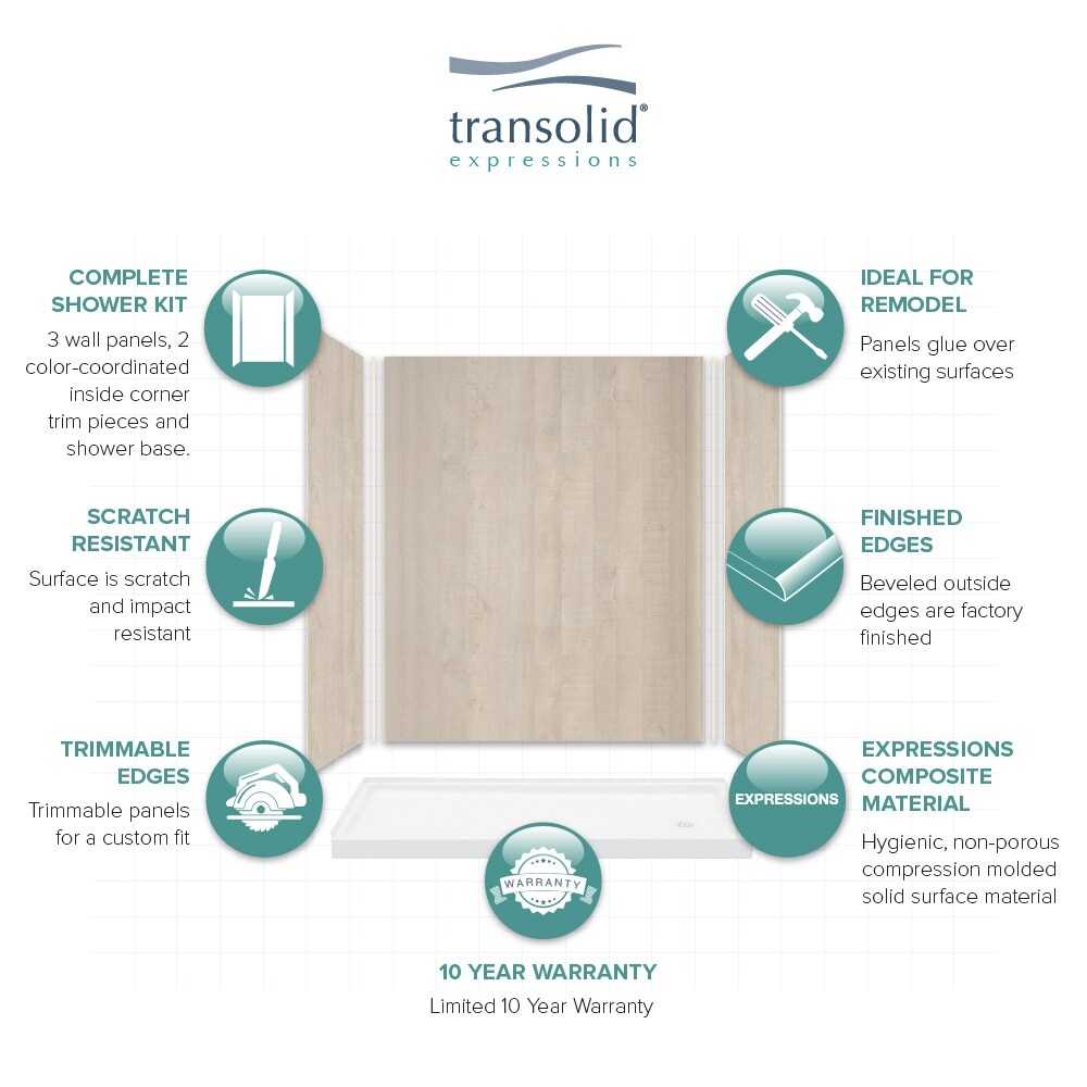 Transolid KSE603272-5475NC-45 Alcove-Shower-Kit - View #2