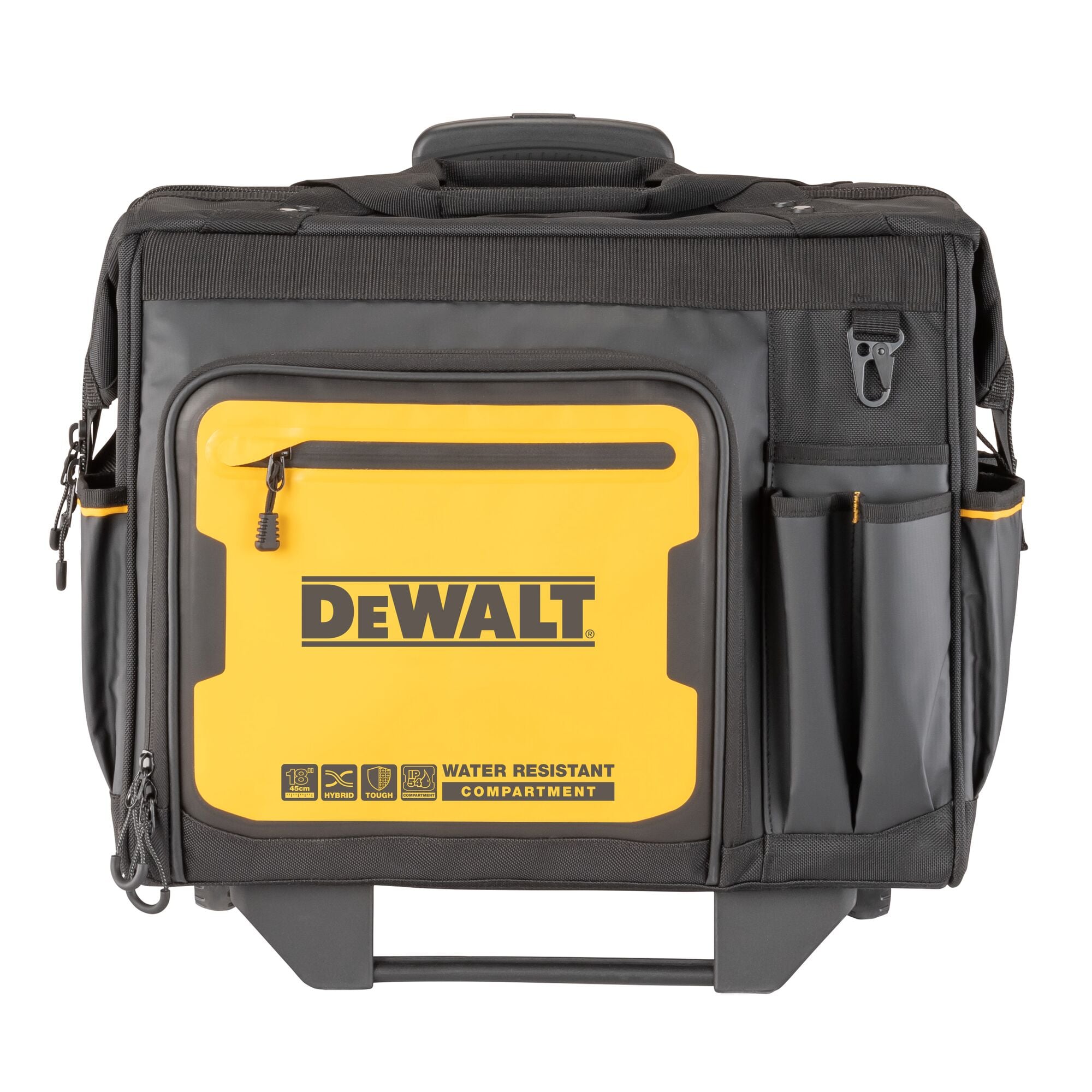 DEWALT Black- Yellow Ballistic Nylon 11.375-in Zippered Tool Bag