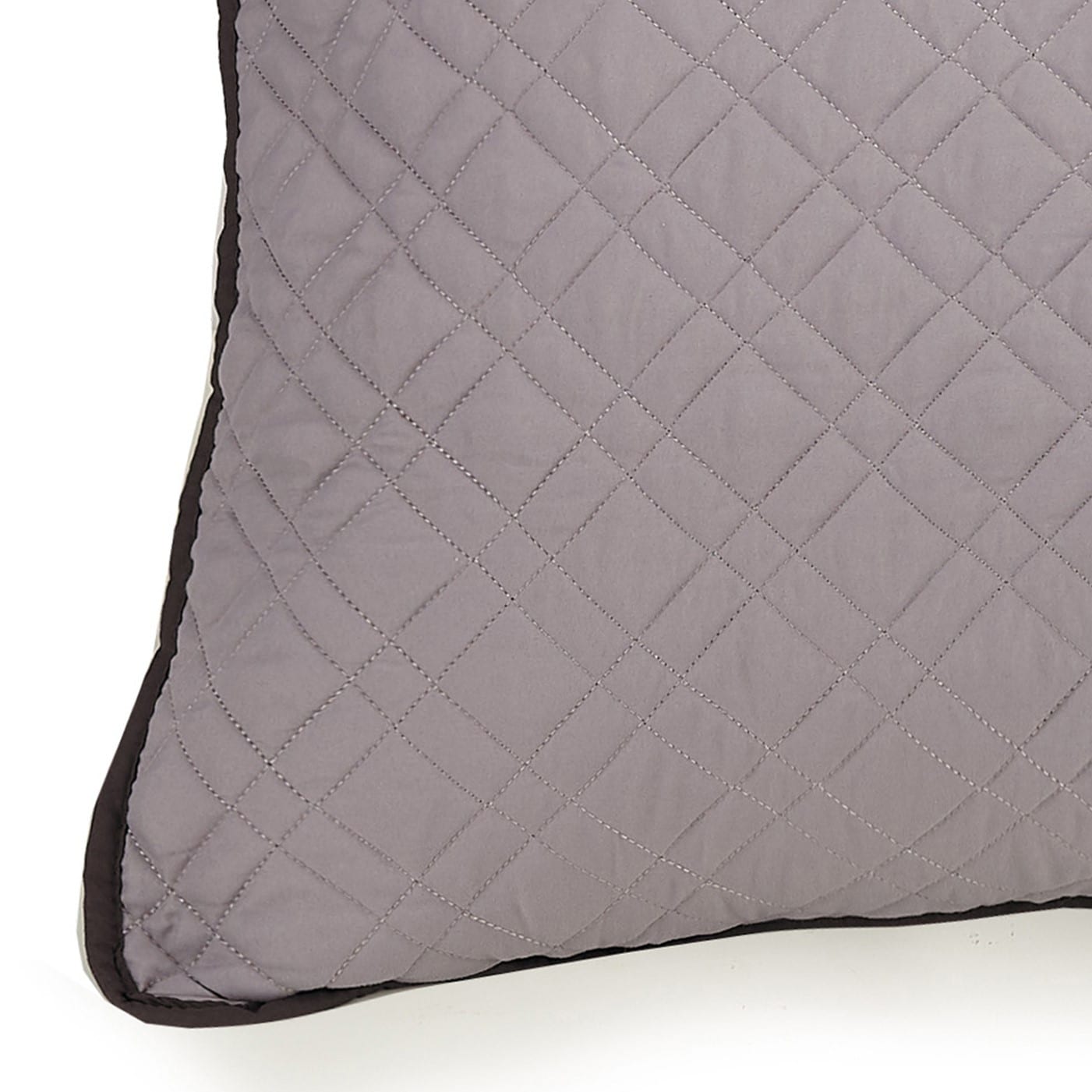 Full Gray Reversible Microfiber Kids Quilt Set