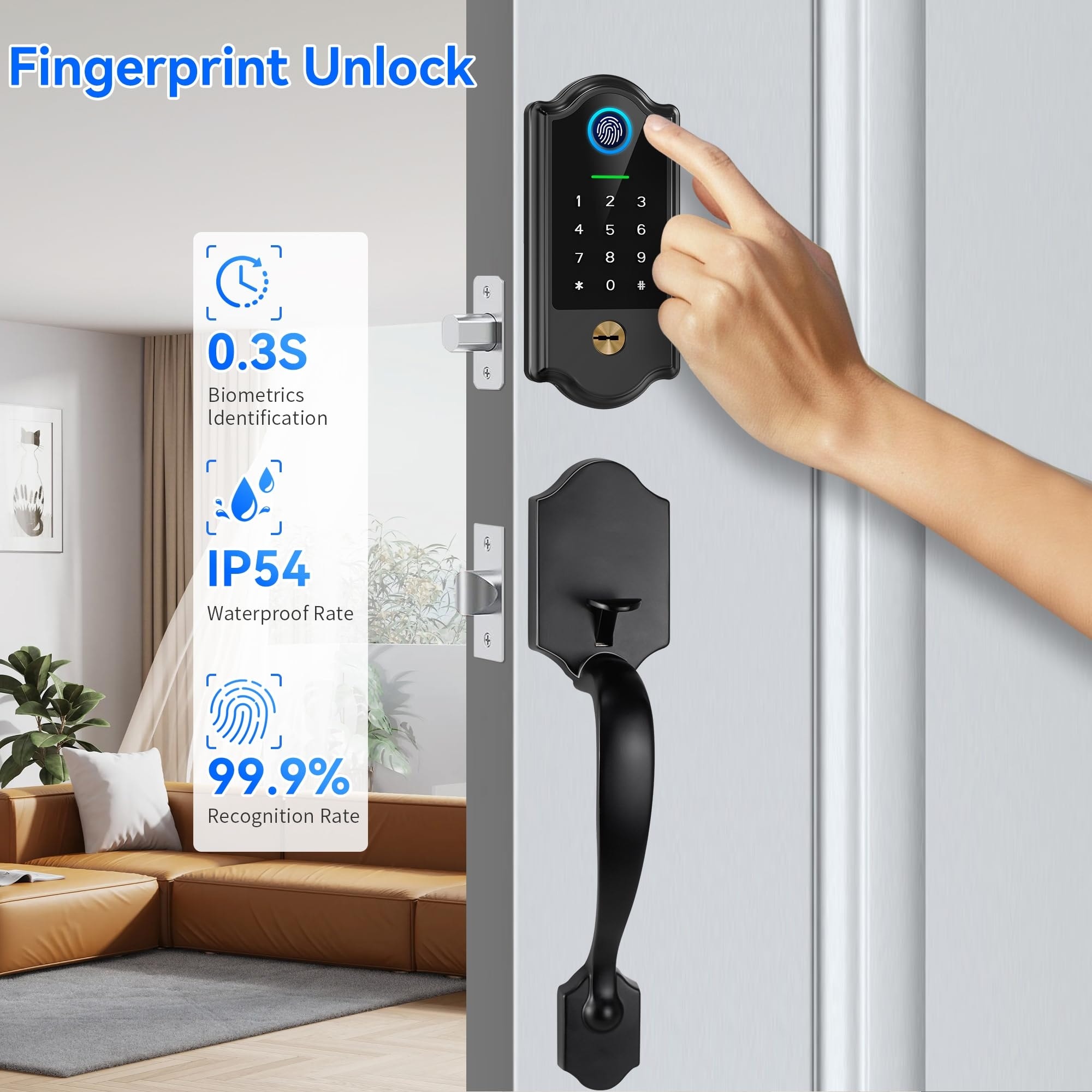 Adrinfly LAD0509M41 Electronic-Door-Locks - View #4