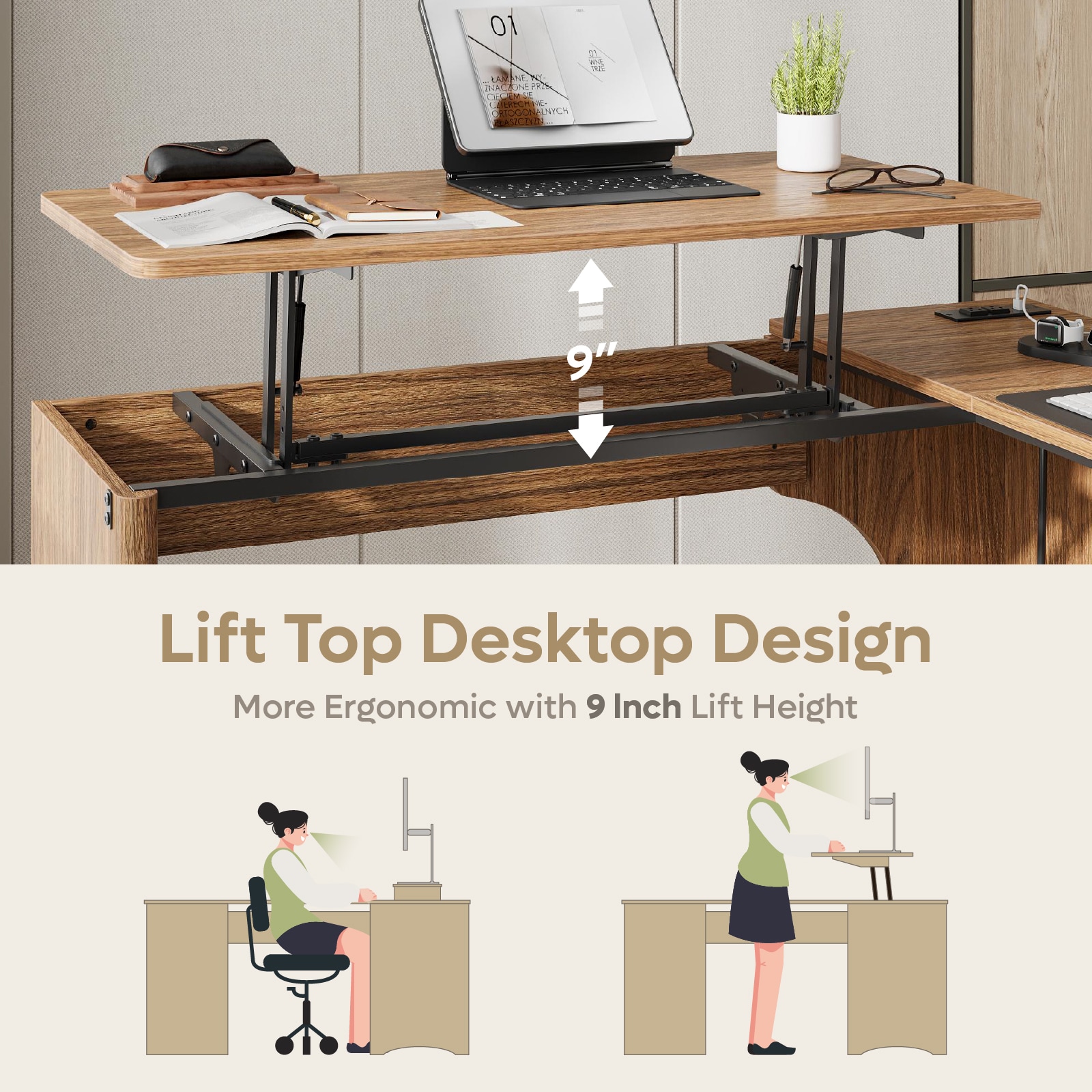 Bestier LOW-H106214SUS-BWOK desks - View #6