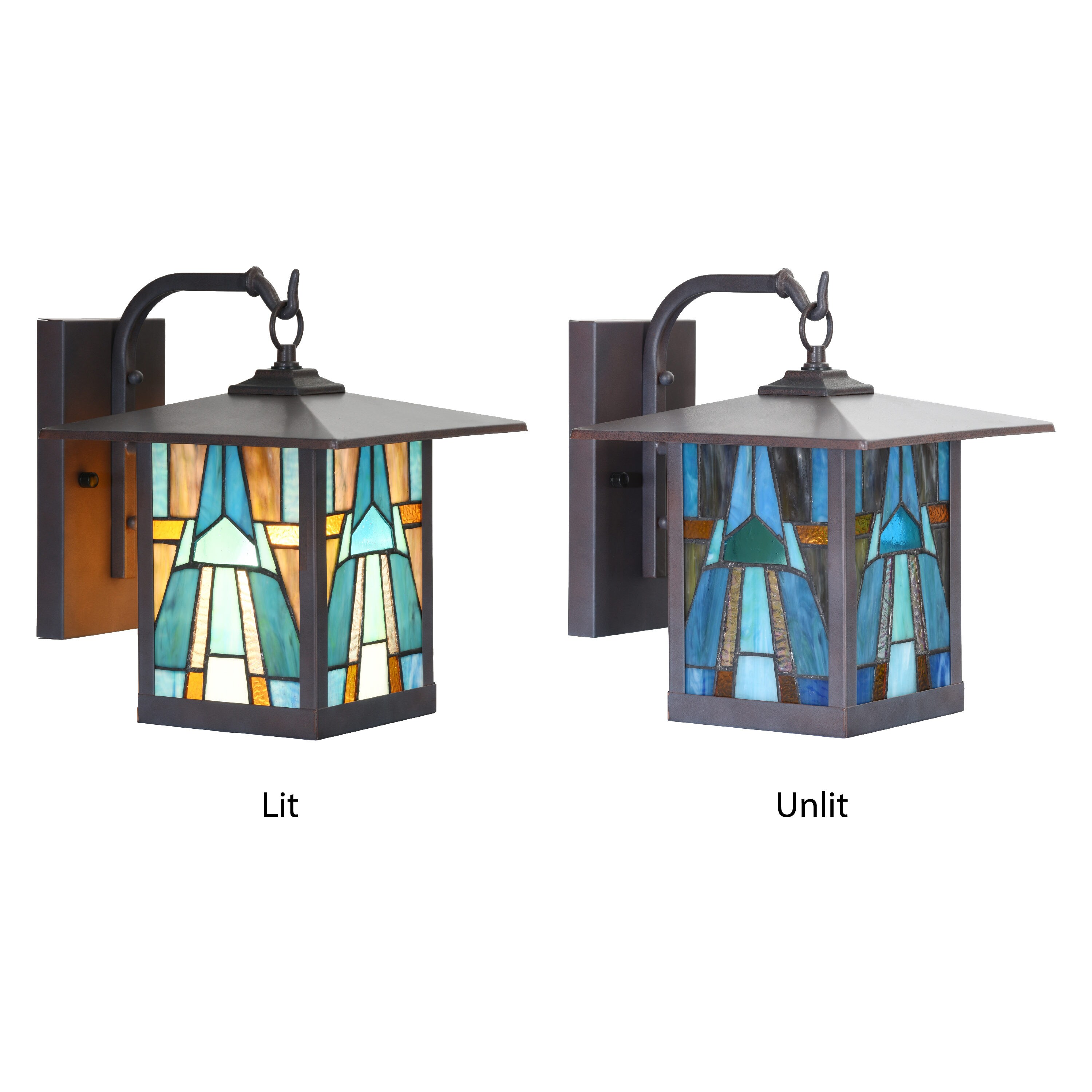 Elegant Bronze Mission-Style Outdoor Wall Lantern Sconce