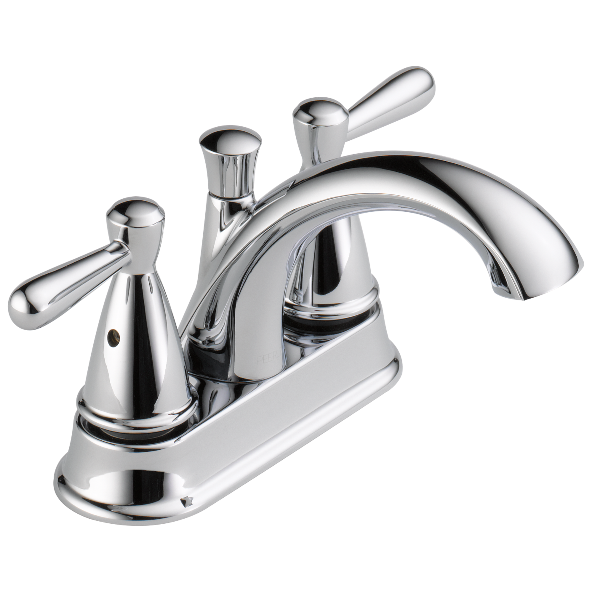 Peerless Bayside Brushed Nickel 2-handle 4-in Centerset WaterSense Bathroom Sink Faucet with Drain