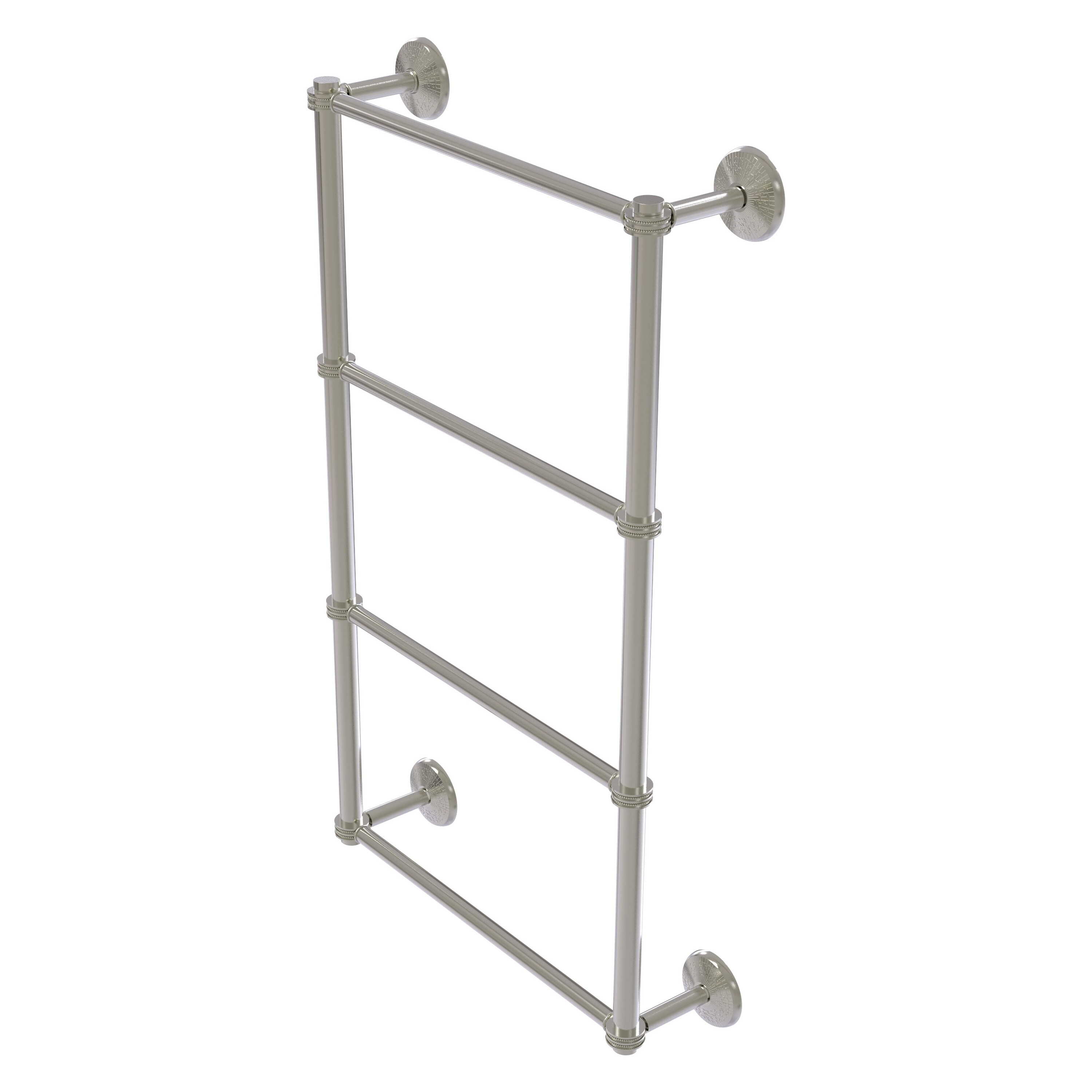 Allied Brass MC-28D-30-SN Monte Carlo 30-in double Satin Nickel Wall mount 4-tier Towel Bar
