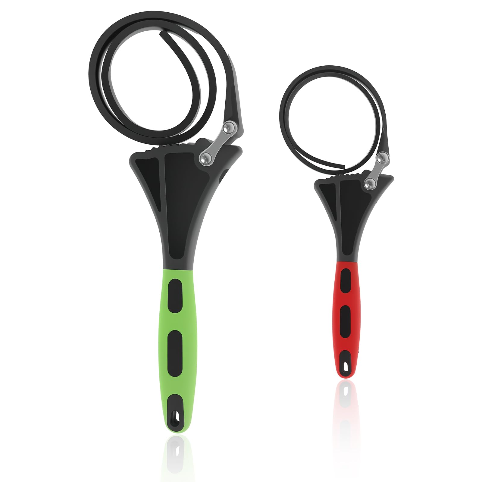 Ahfiwaso Adjustable Rubber Strap Wrench Set Large Eight Inch and Small ...