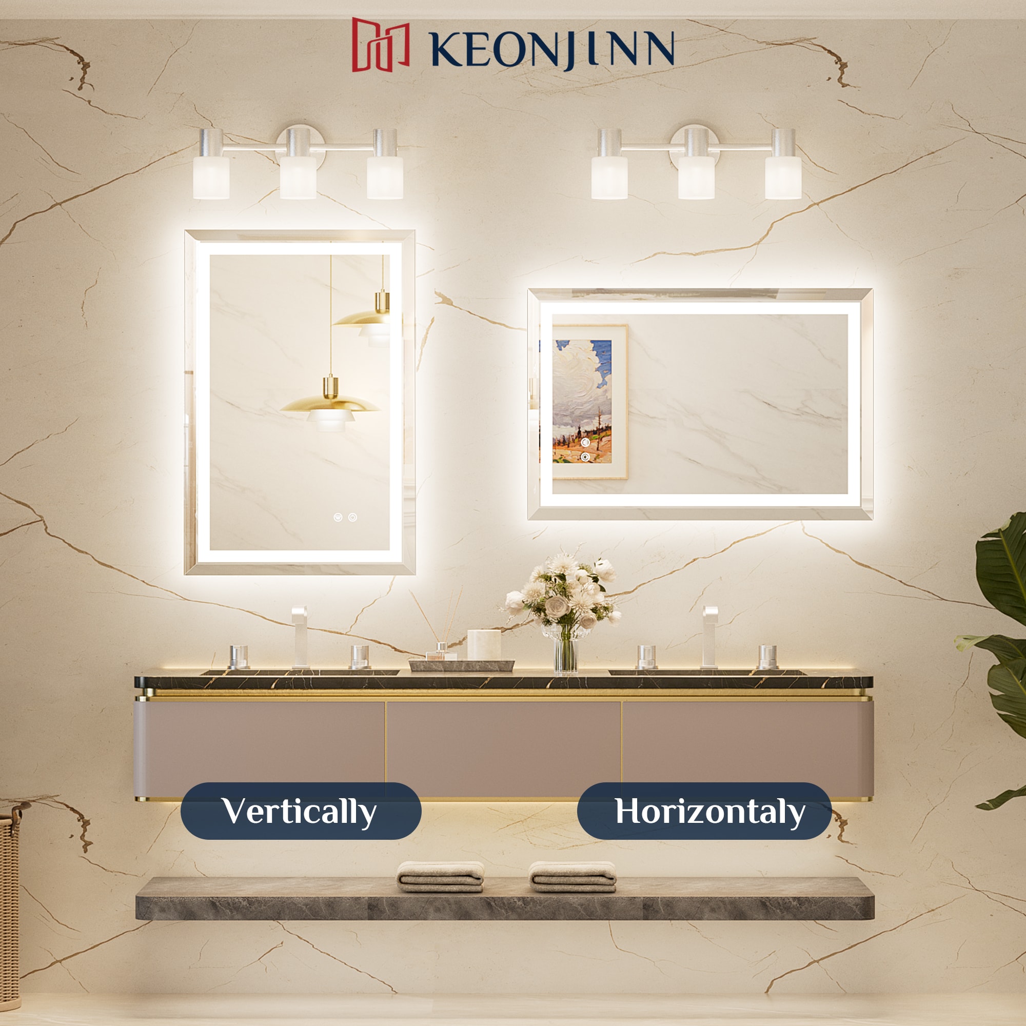 Keonjinn LW-DJ-FJX-10691 Framed-Bath-Mirrors - View #9