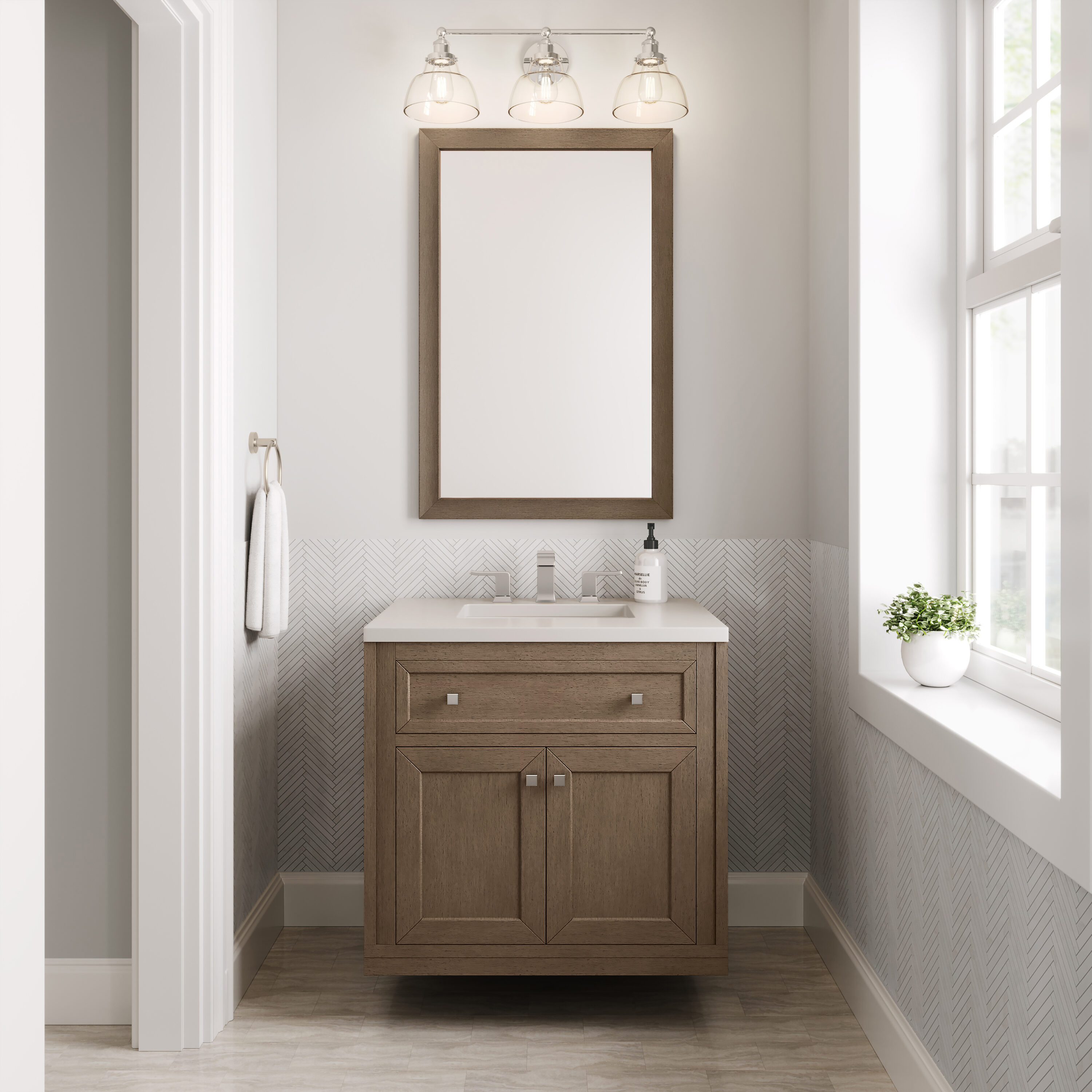 James Martin Vanities 305-V30-WWW-3CAR Bath-Vanity-Combo - View #6