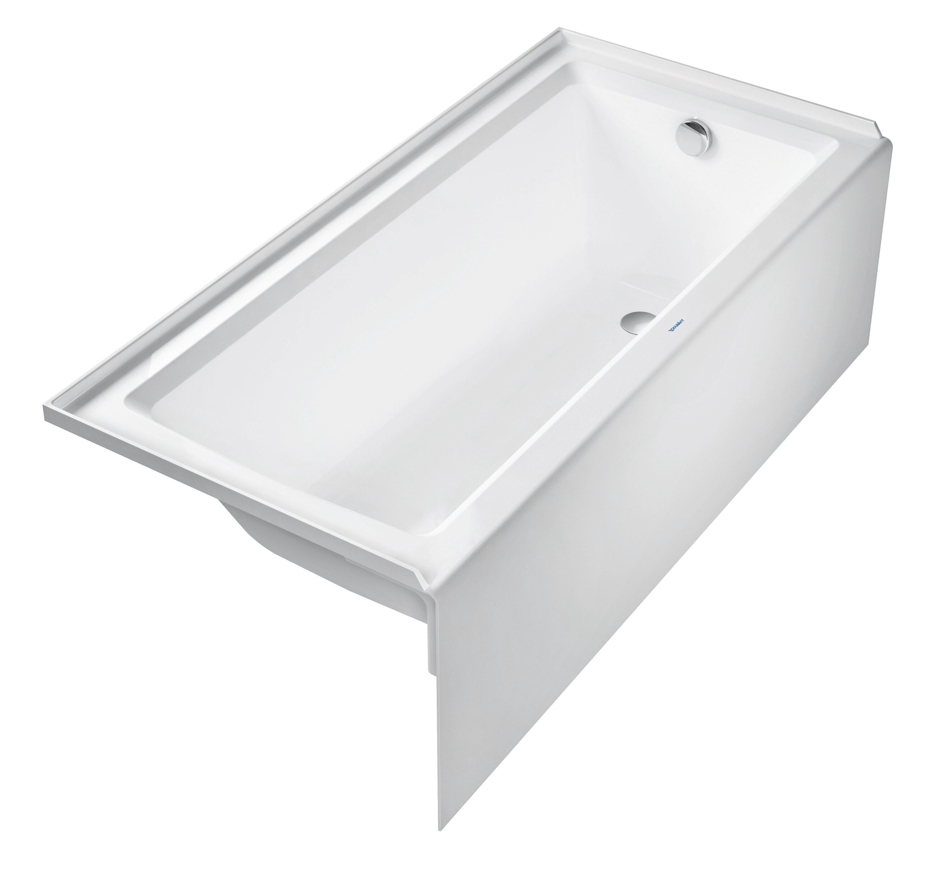 Duravit Architec 32-in W x 66-in L White Acrylic Right Drain Alcove Soaking Bathtub in the Bathtubs department at