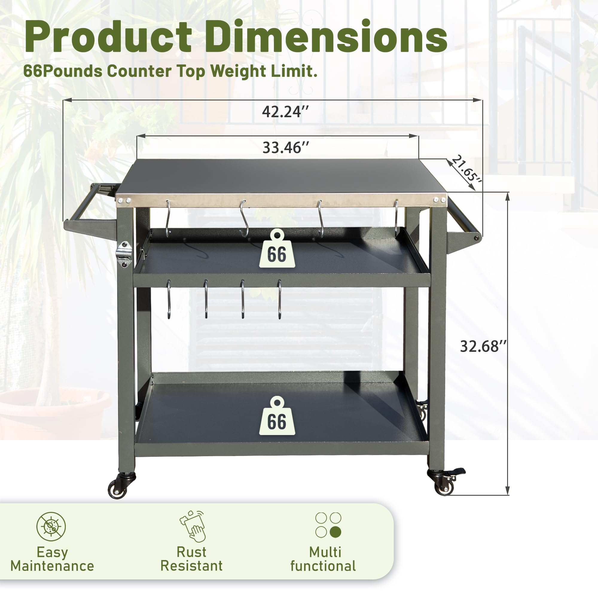 Siavonce XHP170285 Grill-Carts-Grill-Stands - View #7