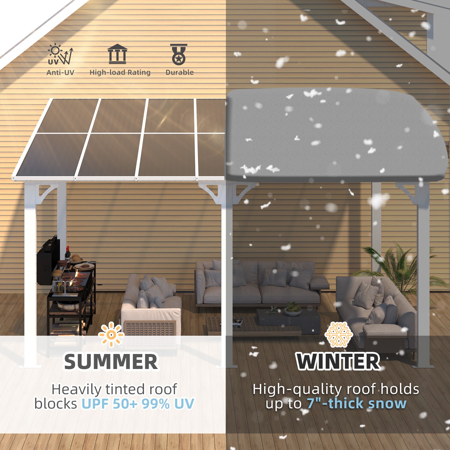 AECOJOY 16408WH-LS02 Wood-Resin-Gazebos - View #4