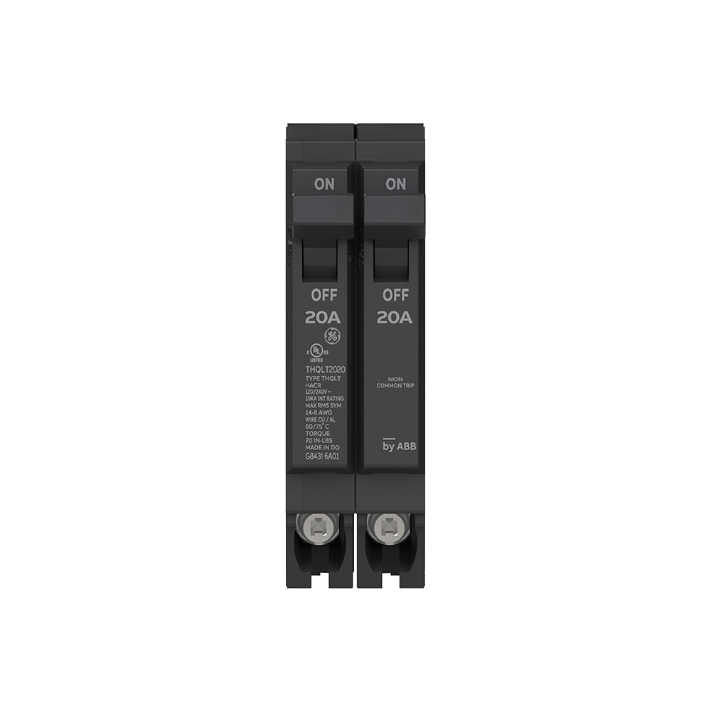 GE Q-Line THQL 20-amp/20-amp 2 -Pole Standard trip Circuit Breaker in ...