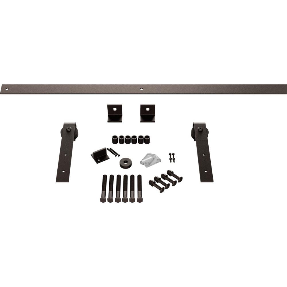 Goldberg Brothers GB60013H5BZ 60-in Bronze Texture Indoor J-strap Single Double Barn door hardware kit