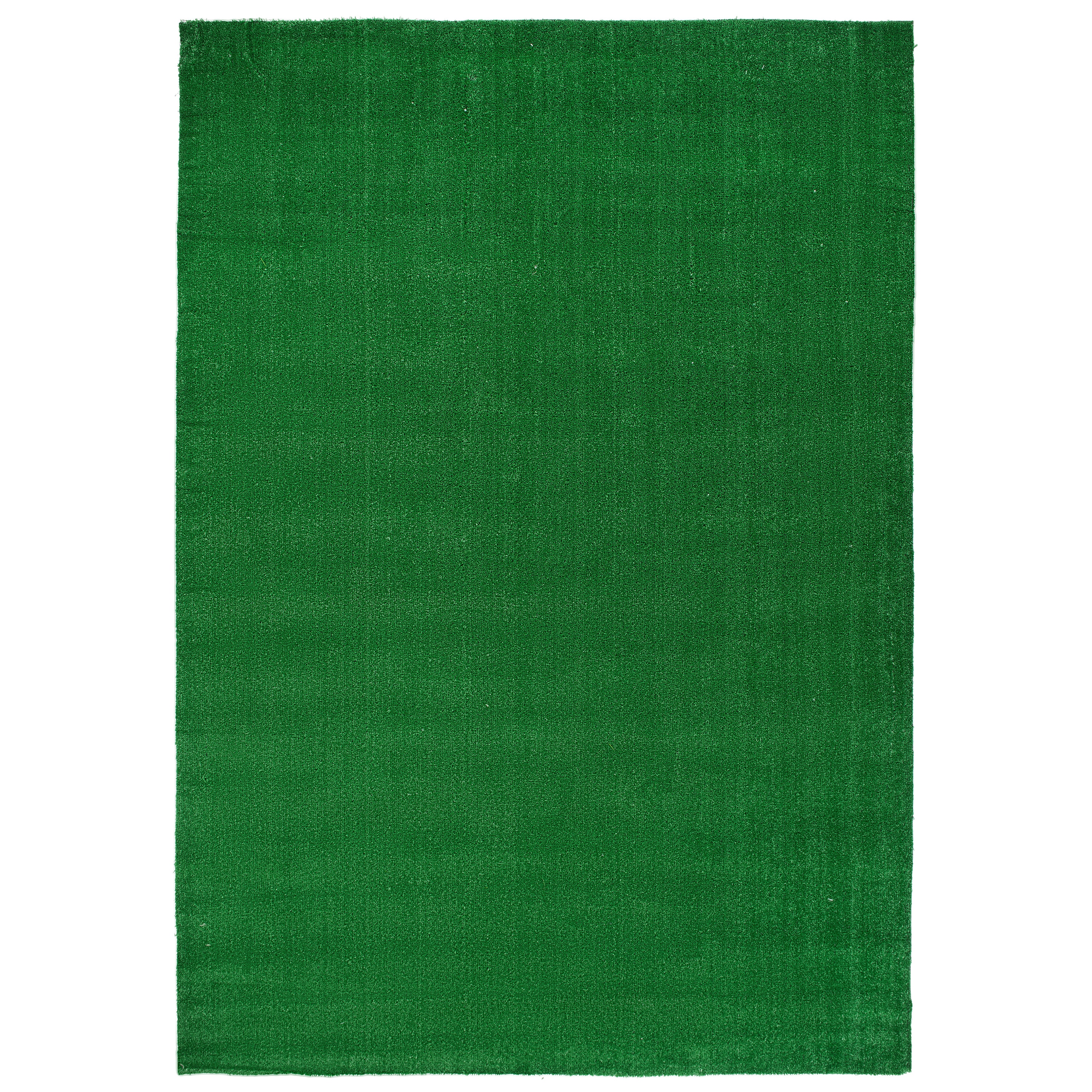 World Rug Gallery 360GREEN5X7 5 x 7 (ft) Loomed Polypropylene Green Rectangular Indoor/Outdoor Solid Global Area rug