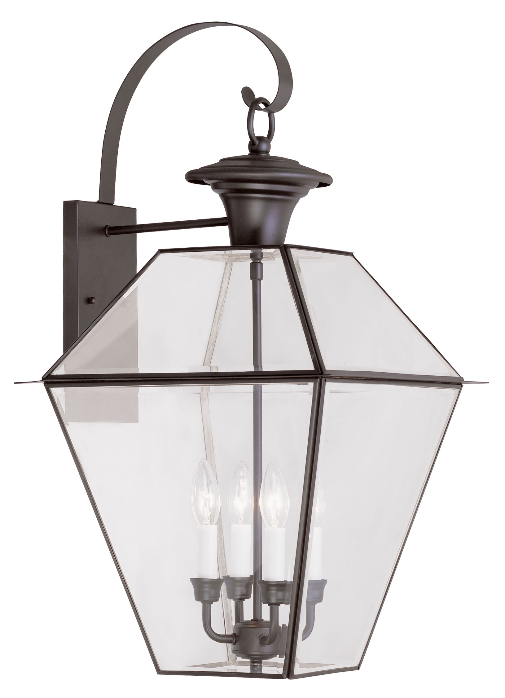 Livex Lighting 2386-07 Westover 4 -Light 27.5-in H Matte Bronze Hardwired Outdoor Wall Light