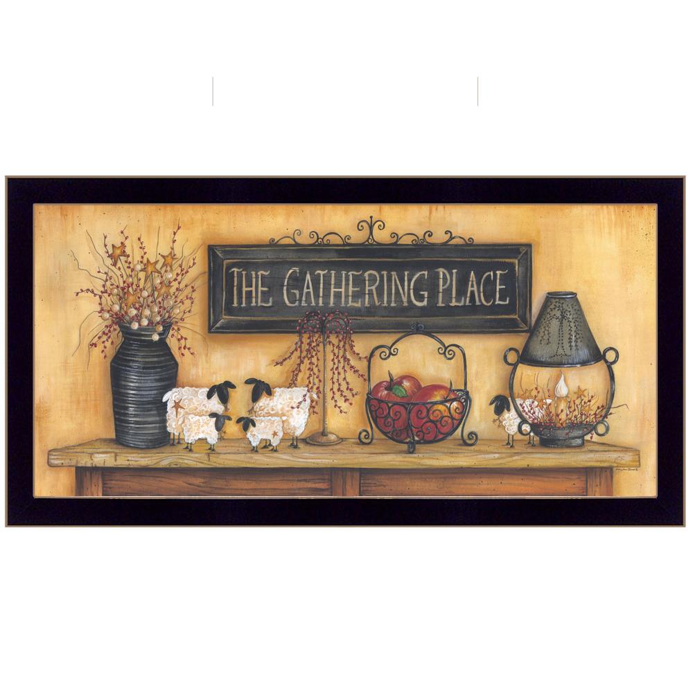 Trendy Decor 4U MARY300-712 Black Wood Framed 18-in H x 26-in W Vintage/Retro Paper Print