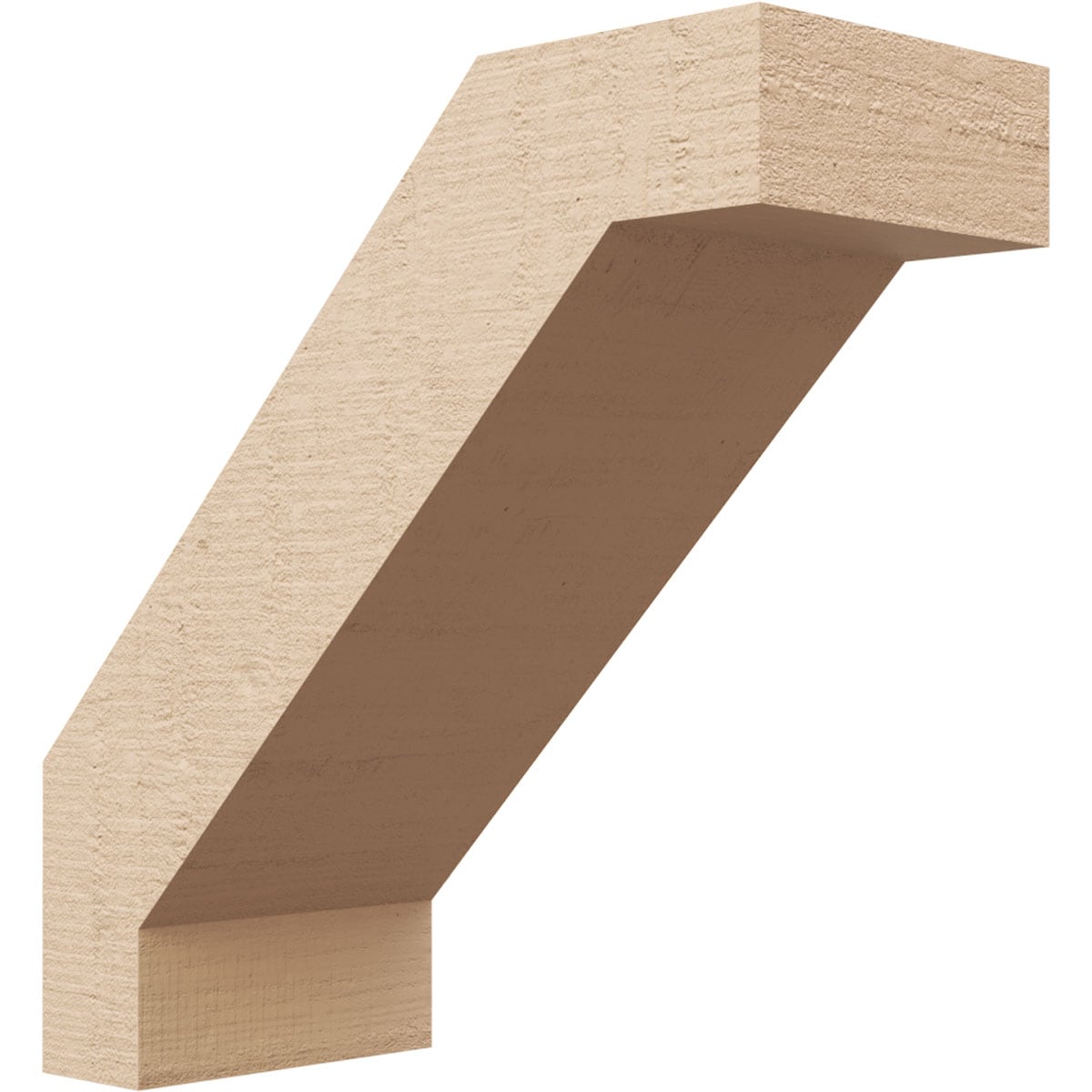 Ekena Millwork BRCUR05X12X12BURRCPR 5-in x 12-in x 12-in Primed Urethane Burlington Rough Cedar TimberThane Knee Brace