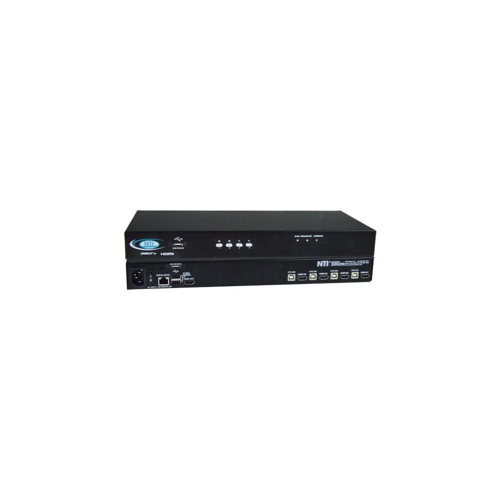  TCNCD389160 Network Technologies NETT-UNIMUXHD4K4 HDMI USB KVM 4-Port Switch