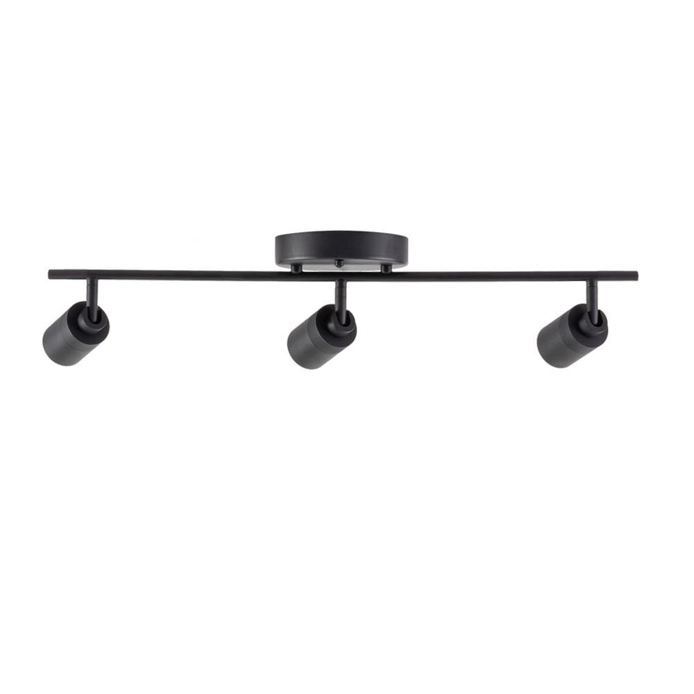 Shura Black and Gold Aluminum 3-Head LED Track Light