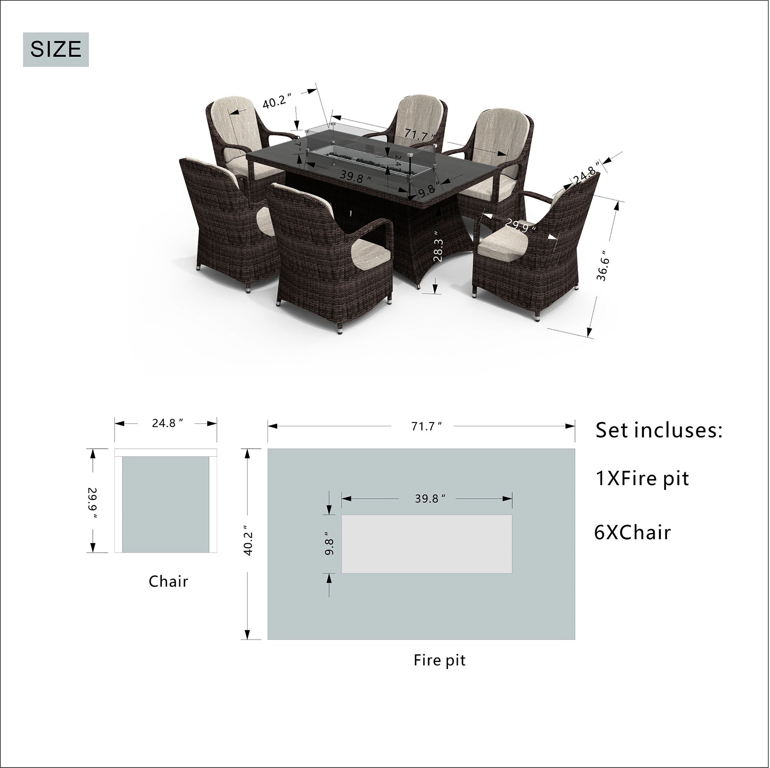 Moda Furnishings CMAG-1106-R Patio-Dining-Sets - View #10