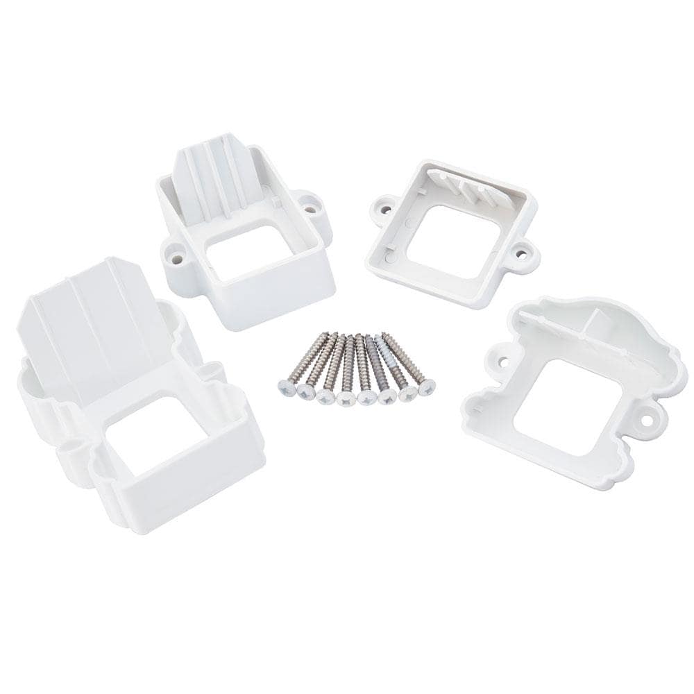 Fiberon 6-in x 4-in Composite Railing White PVC Line Connector (4-Pack)